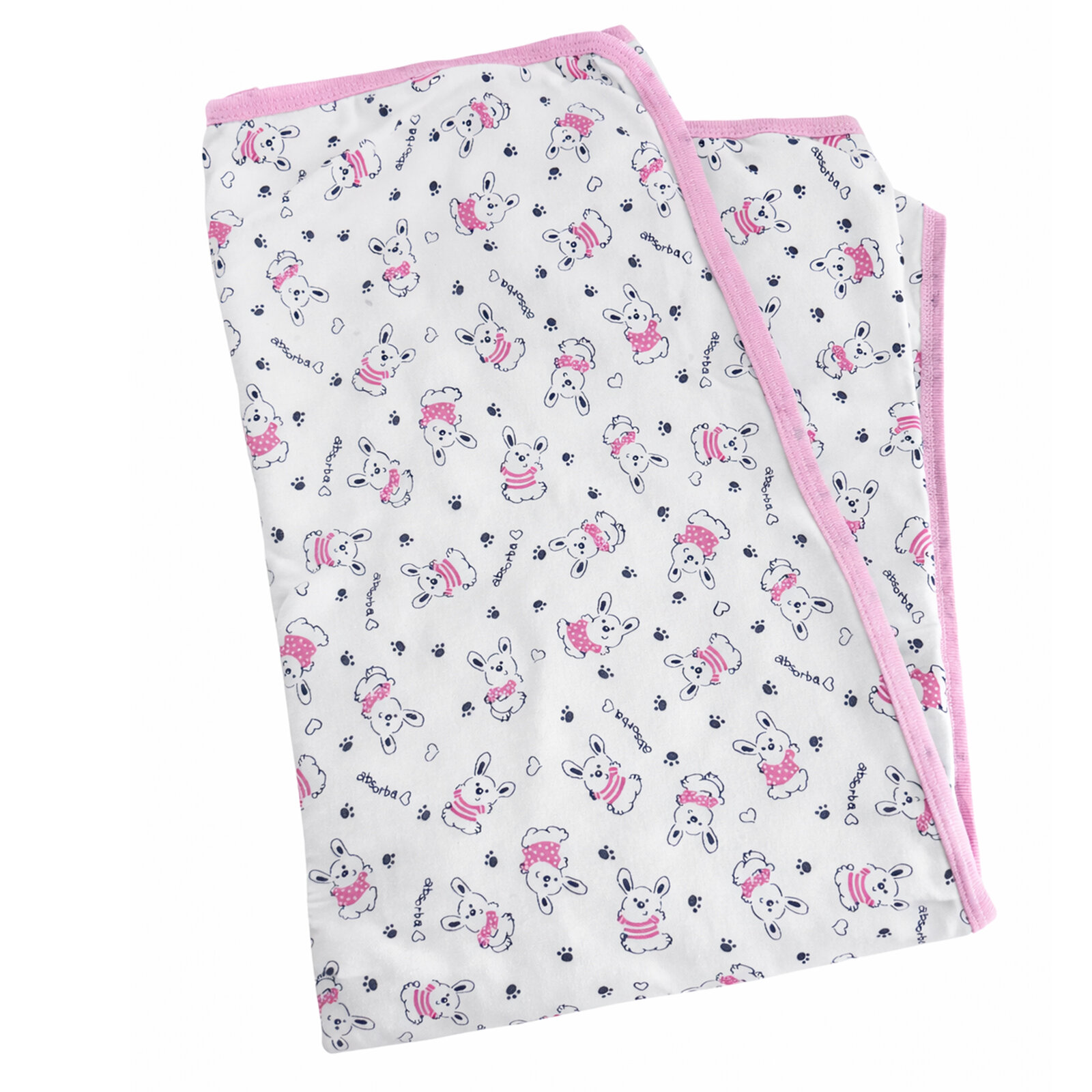 75x85 cm Tek Kat Penye Bebek Battaniyesi – Pembe Kenarlı