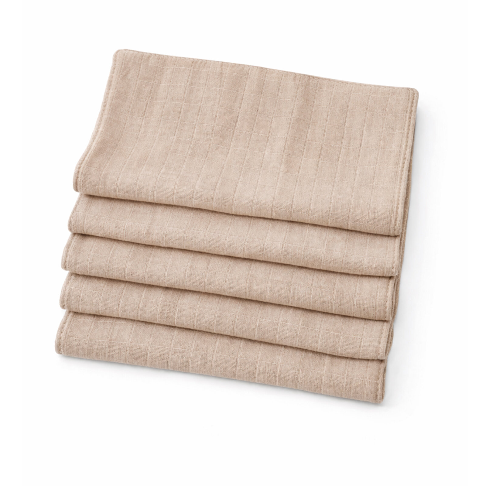 %100 Müslin Kahve Bebek Bezi – 5 Adet Mendil Ağız Silme & Ter Alma Bezi (23–25 cm)