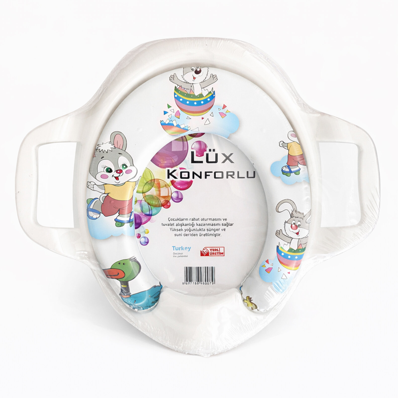 Tavşan Desen Komfort Kulplu Klozet Adaptörü