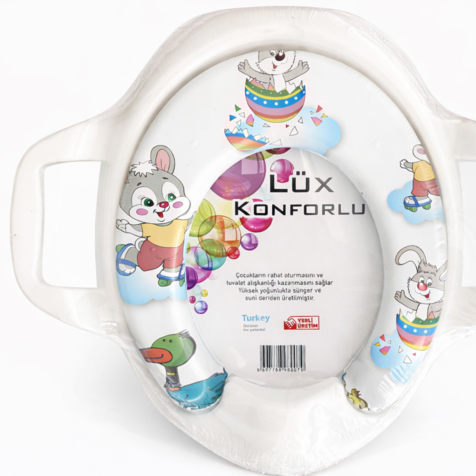 Tavşan Desen Komfort Kulplu Klozet Adaptörü