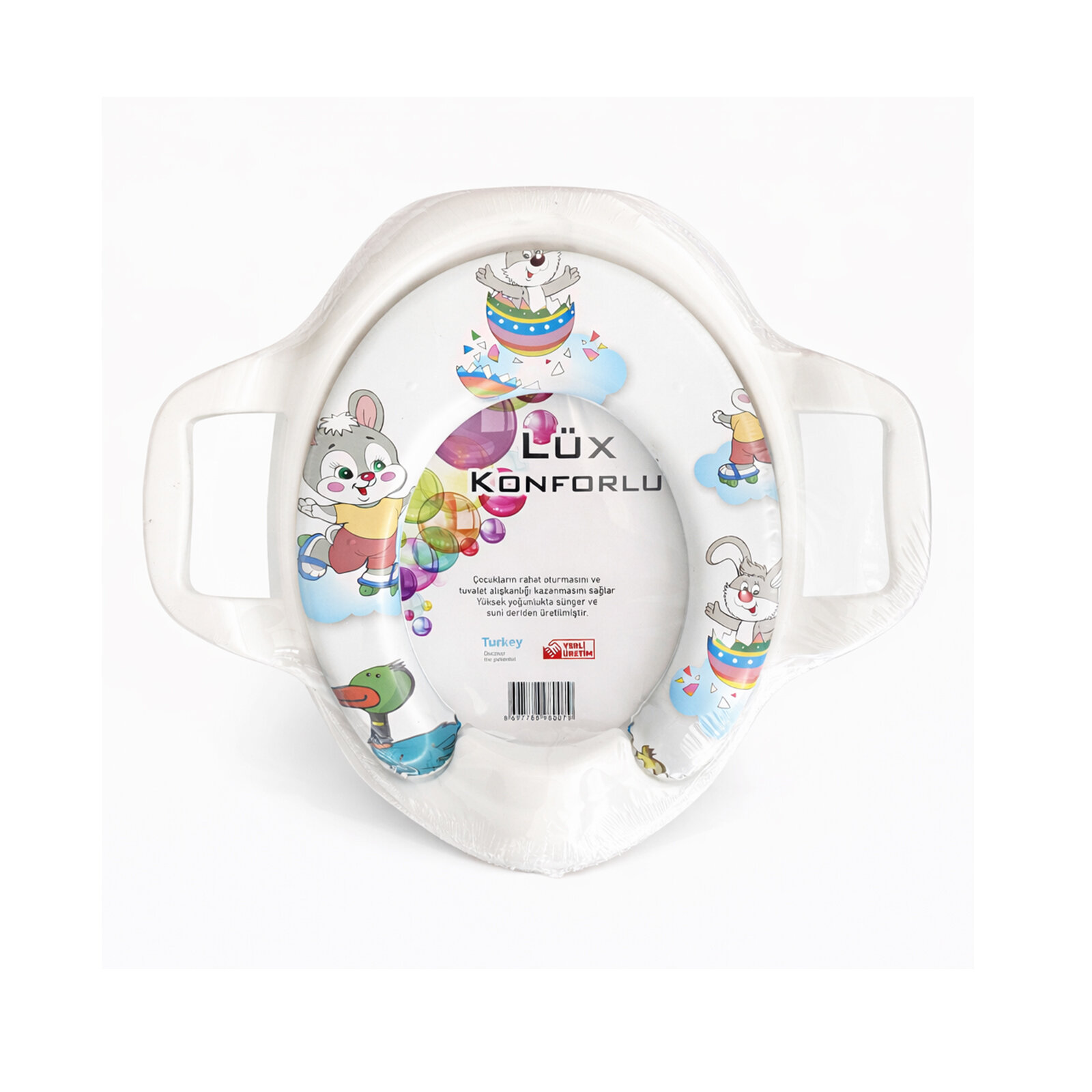 Tavşan Desen Komfort Kulplu Klozet Adaptörü