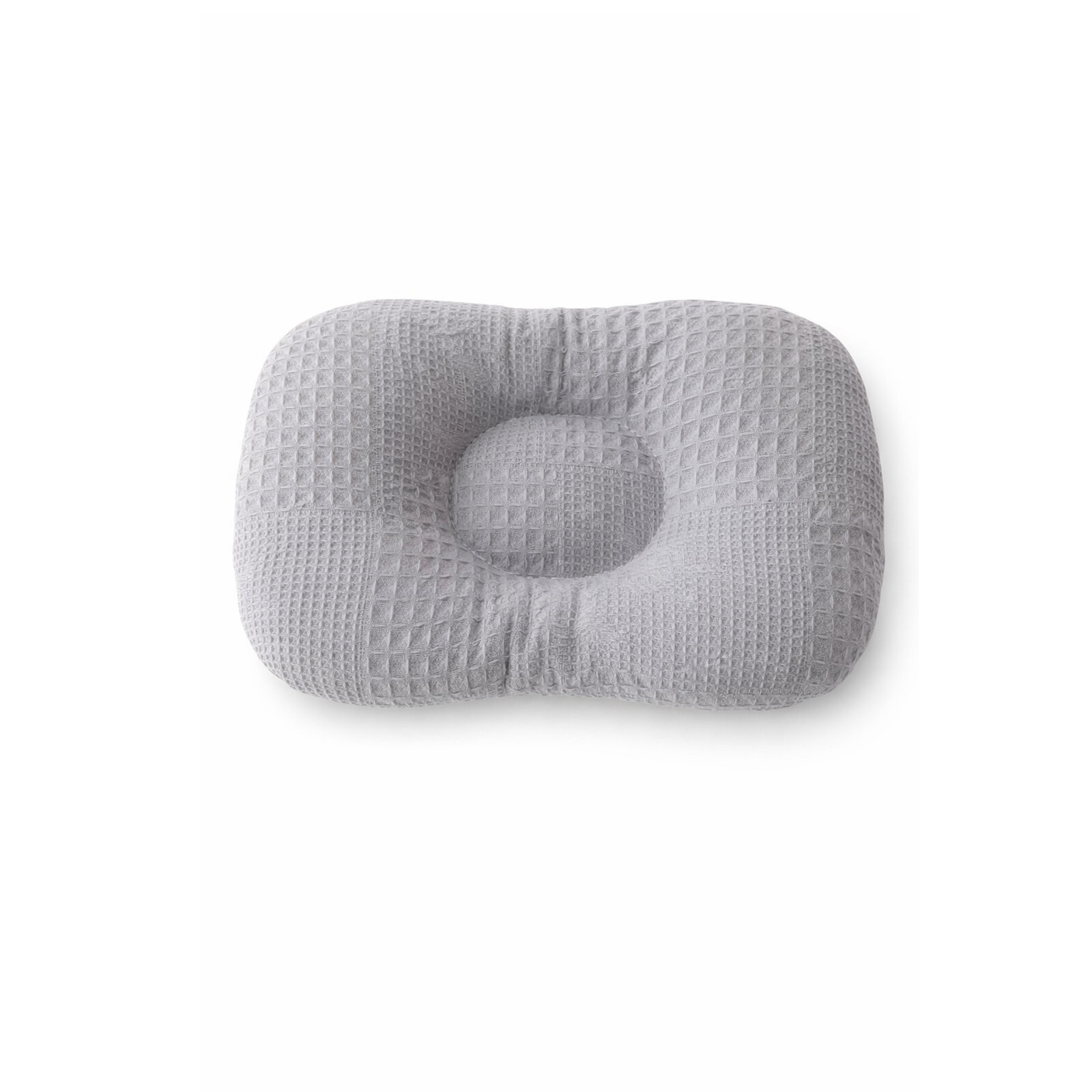 Gri Waffle Düz Kafa Yastığı Bebek Kafa Şekillendirici Yastık Bebek Yastığı Düz Kafa Sendorumu Önleyici Yastık