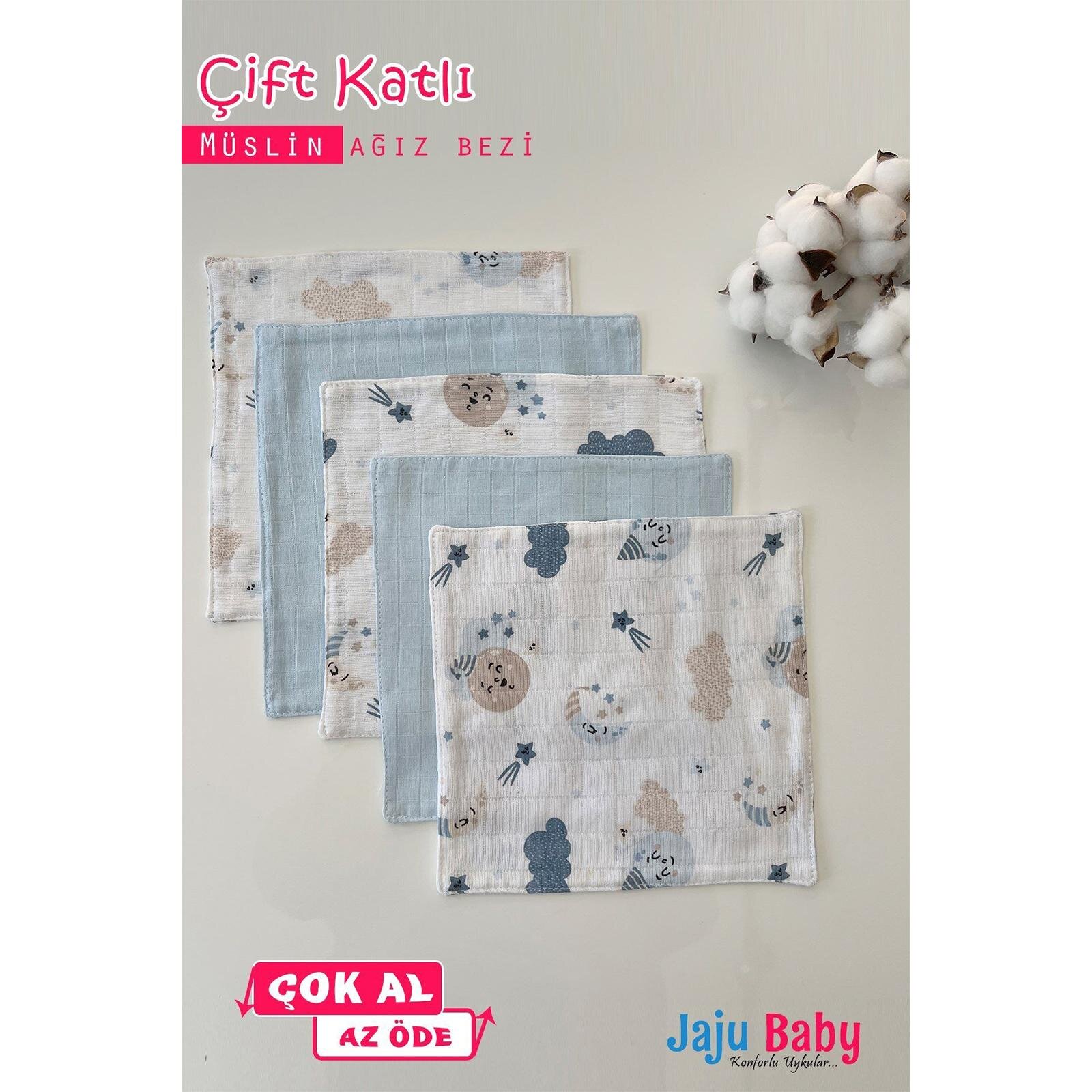 %100 Müslin Mini Bebek Bezi – 5 Adet Mendil Ağız Silme & Ter Alma Bezi (24–25 cm) %100 Müslin Mini Bebek Bezi – 5 Adet Mendil Ağız Silme & Ter Alma Bezi (24–25 cm)