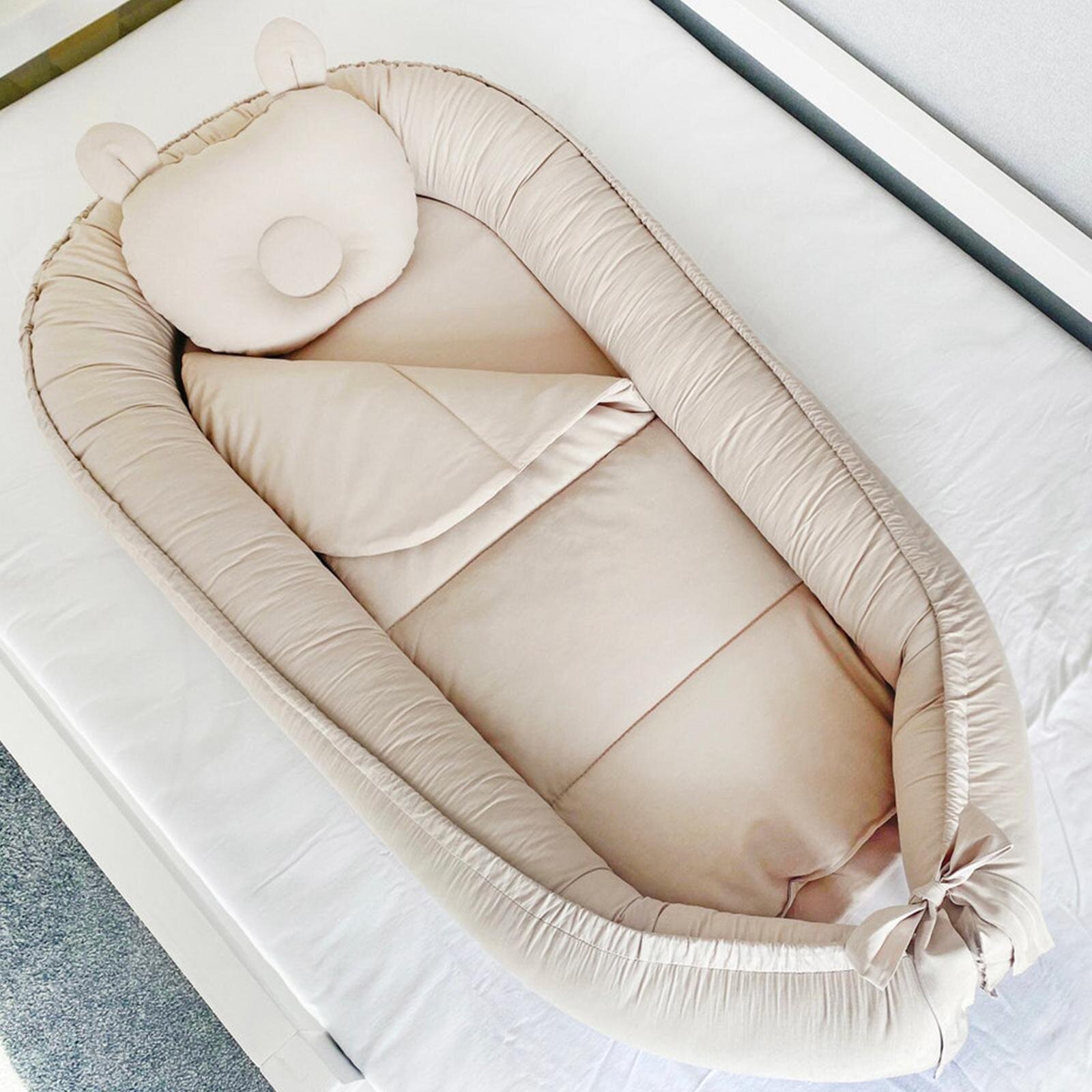 Minimal Bej Ayıcık Babynest - Şık, Rahat ve Kusursuz Koruma