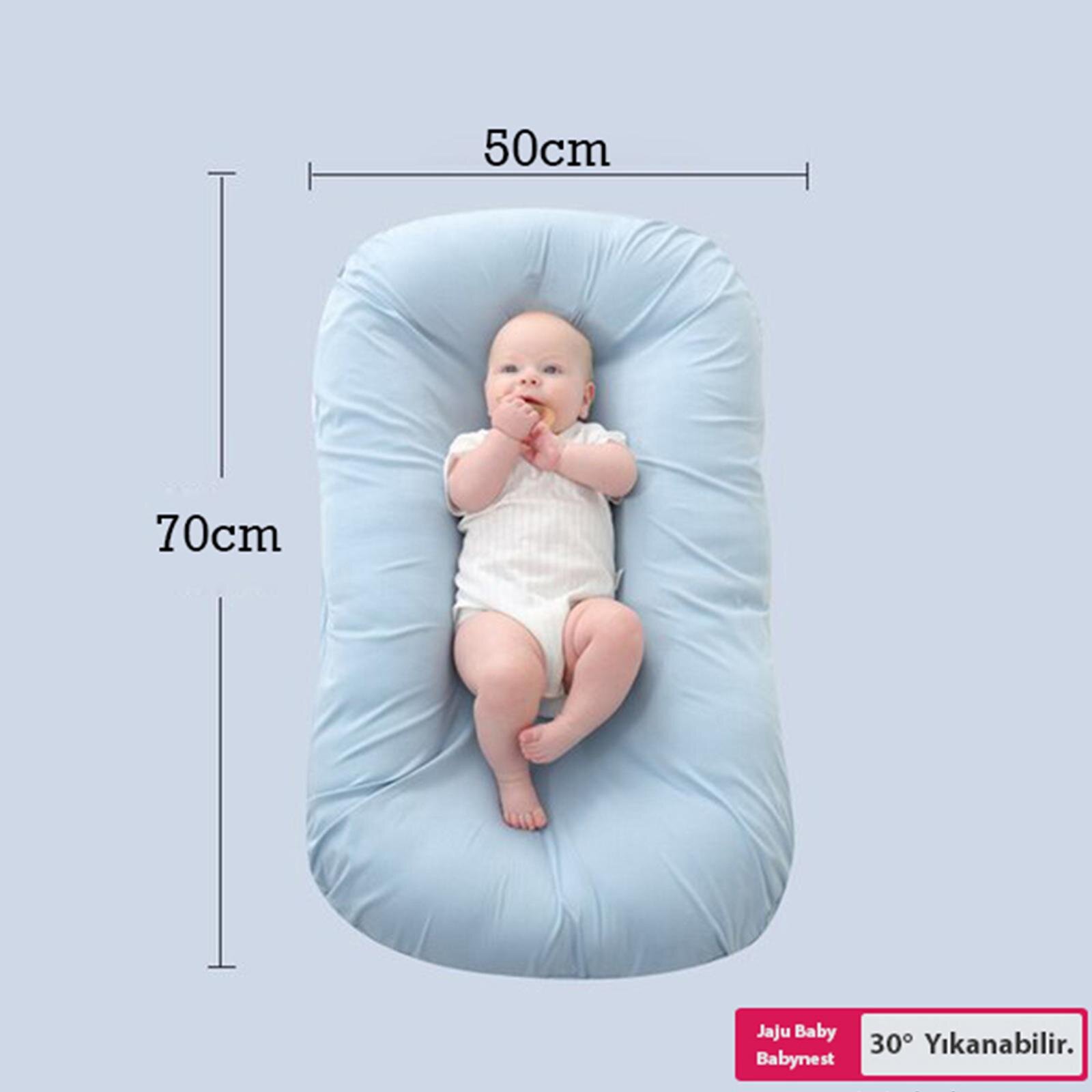Bebe Mavisi Puffy Babynest Lüx Anne Yanı 70x50 cm