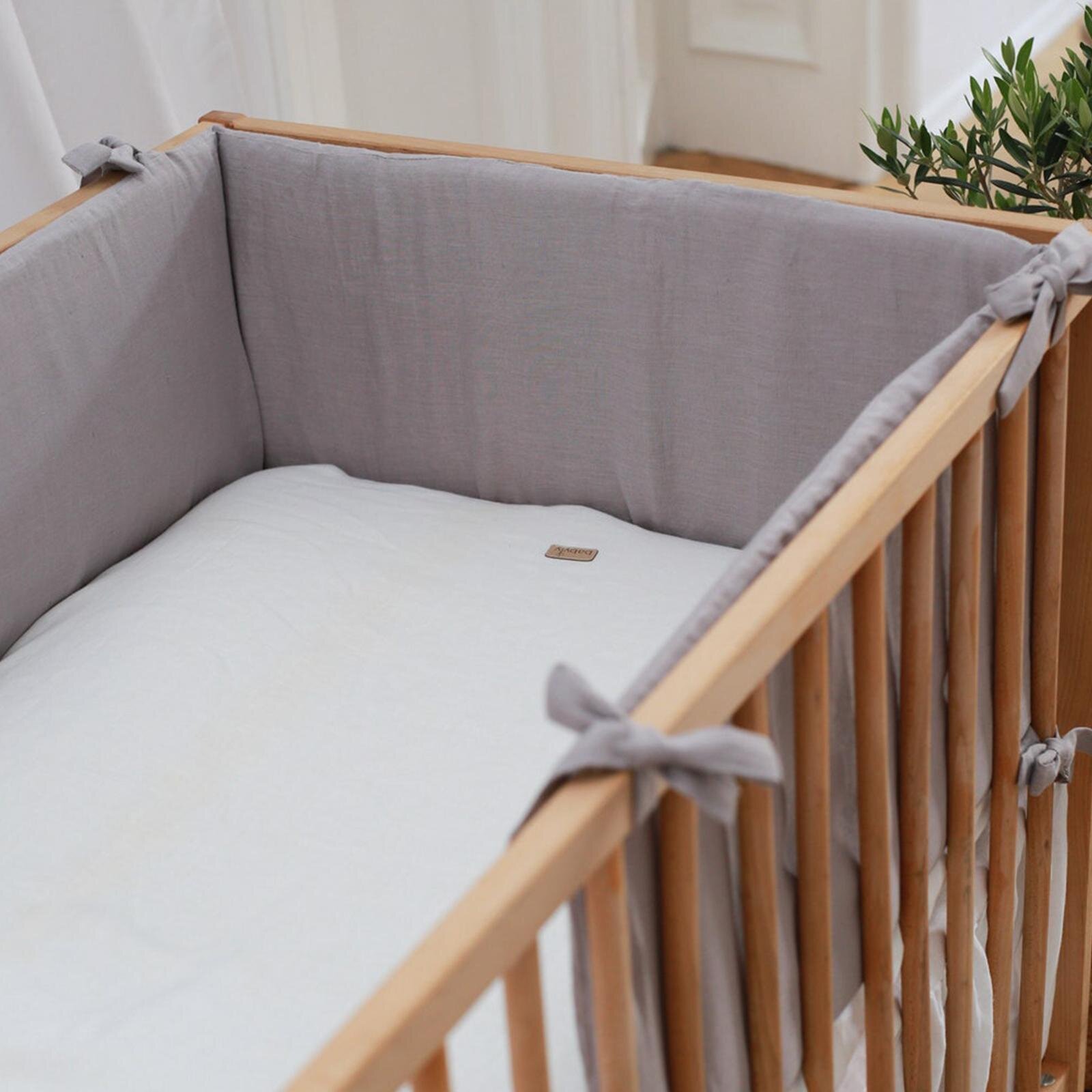 Gri Renk Beşik Kenar Koruyucu / Kenar Koruma (4 Kenar)