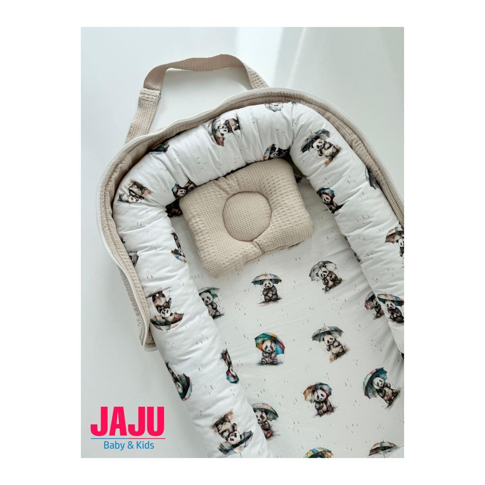 Çantalı Babynest Taşınabilir Anne Yanı Islanan Panda Pike Babynest