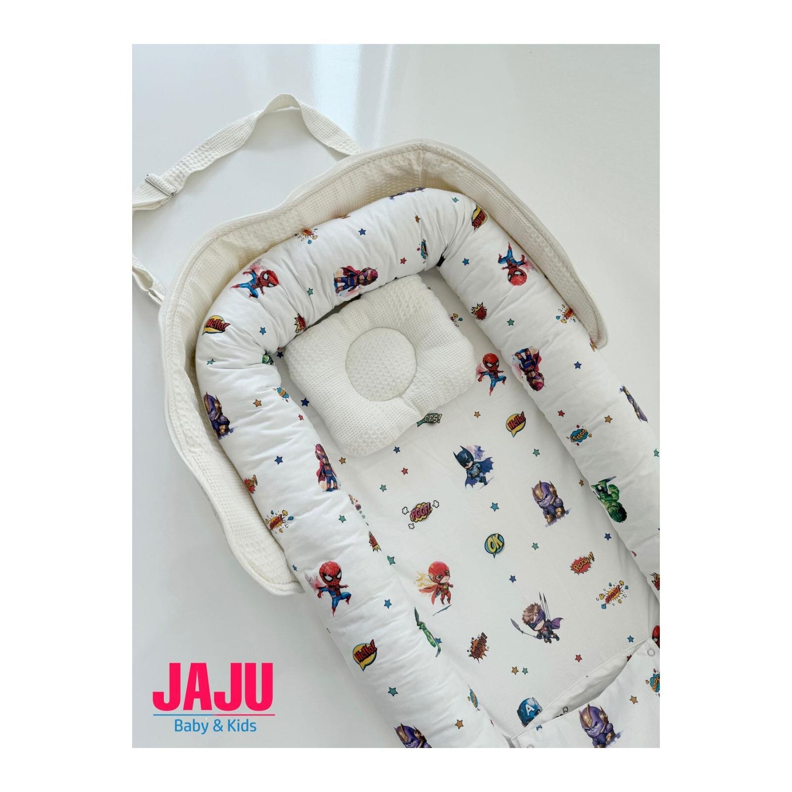 Çantalı Babynest Taşınabilir Anne Yanı Sevimli Karakterler Pike Babynest