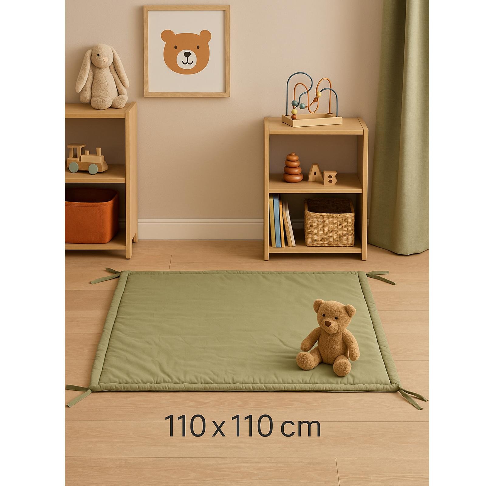 110x110 cm Kare Oyun Halısı - Oyun Matı – Yumuşak ve Konforlu Zemin