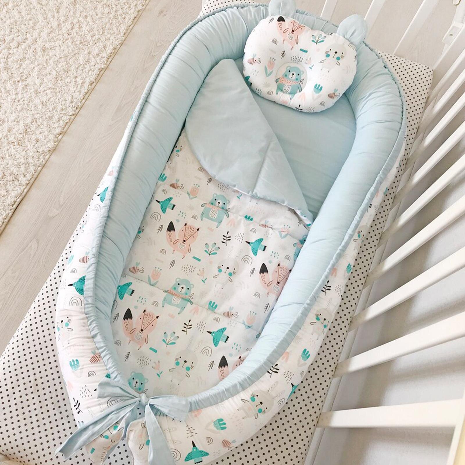 Ayıcık Figürlü Premium Babynest – Bebeğiniz İçin Renkli ve Rahat Tasarım