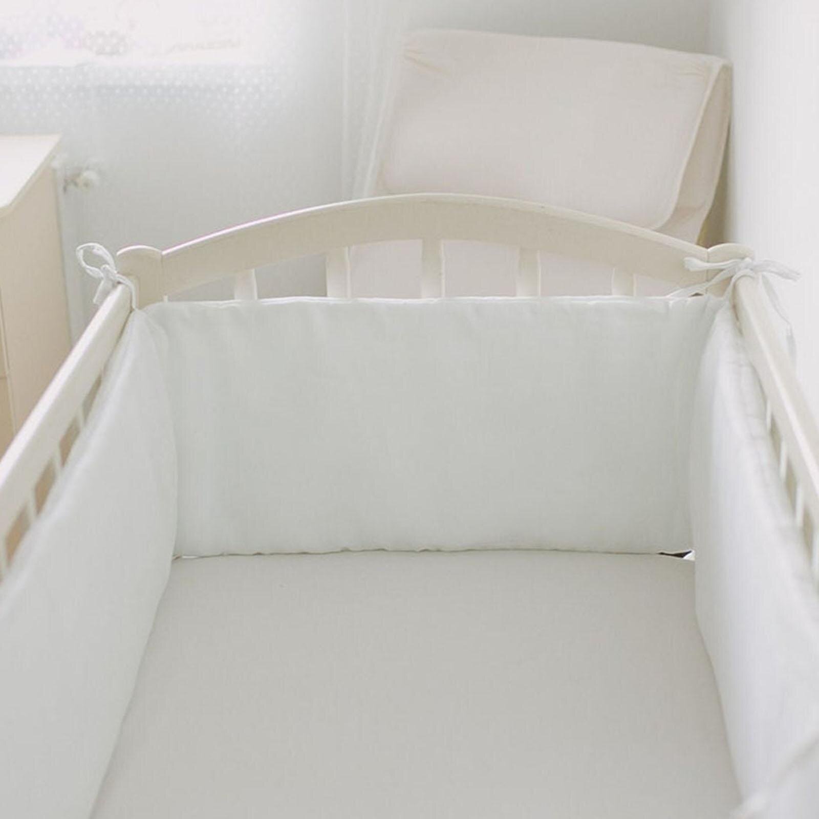 Beyaz (4 Kenar) Beşik Kenar Koruma - Güvenli Yatış Yastığı Yatak Bariyer