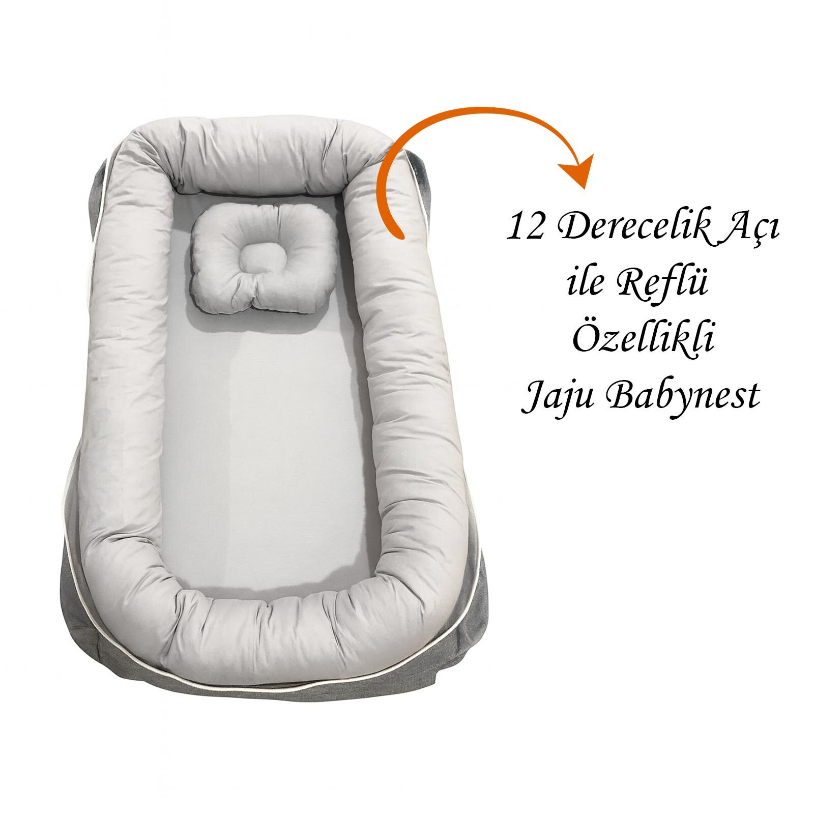 3’ü Bir Arada Reflü Yatağı + Babynest + Anne Çantası Konforlu Güvenli Babynest