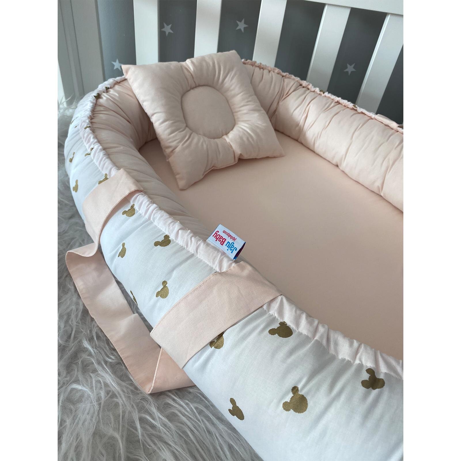 Gold Micky Somon Lüx Babynest Anne Yanı Yatak