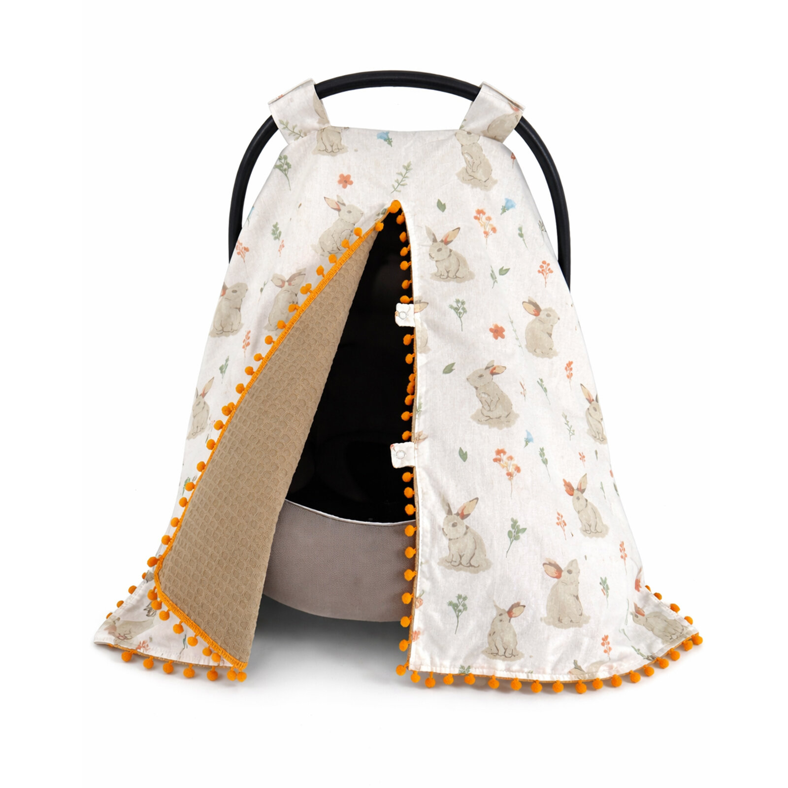 Tavşan Desenli Tek Parça Puset Örtüsü