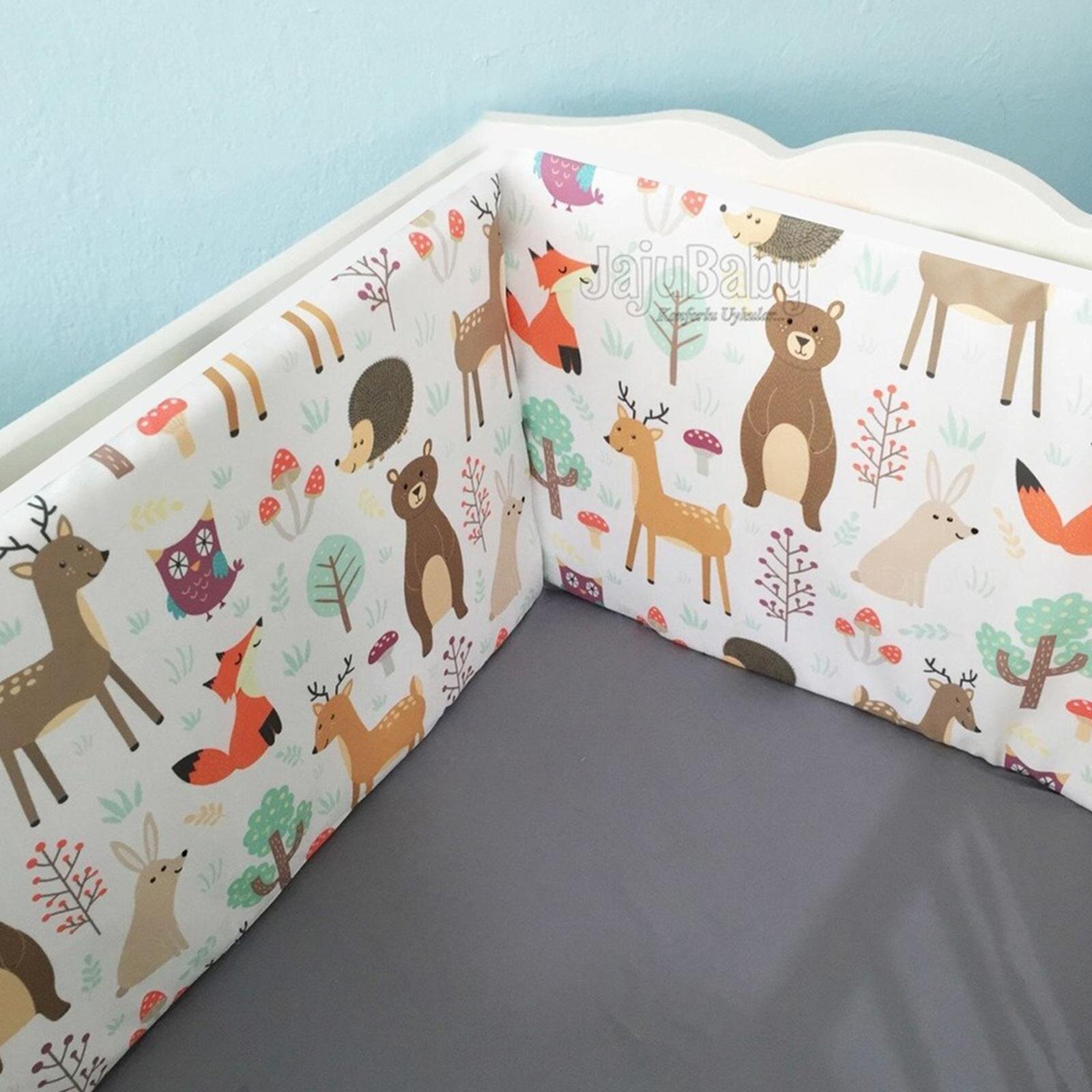 70x140 cm Orman Gri Kombinli Beşik Kenar Koruma (4 Kenar) 