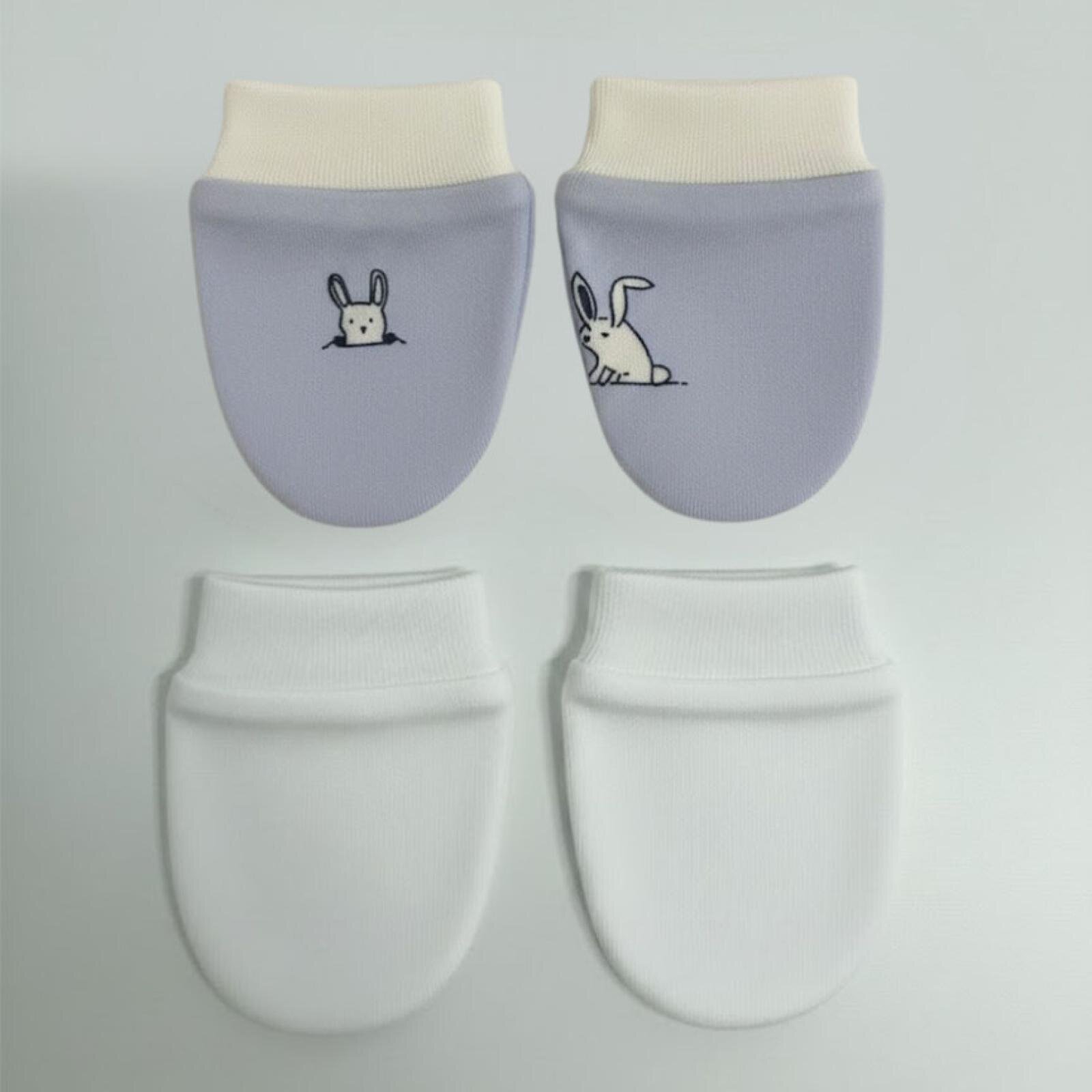 %100 Pamuklu 2'li Eldiven Seti - Mavi / Beyaz %100 Pamuklu 2'li Eldiven Seti - Mavi / Beyaz