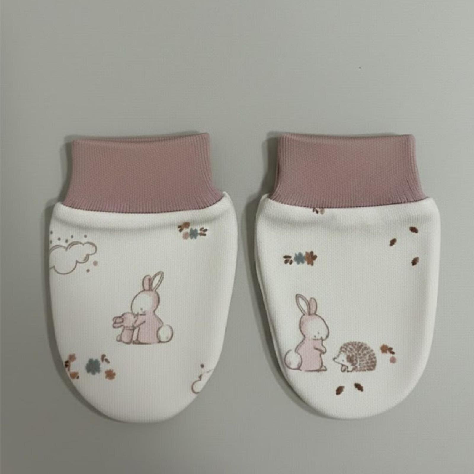 %100 Pamuklu 2'li Eldiven Seti - Pembe / Tavşanlı %100 Pamuklu 2'li Eldiven Seti - Pembe / Tavşanlı