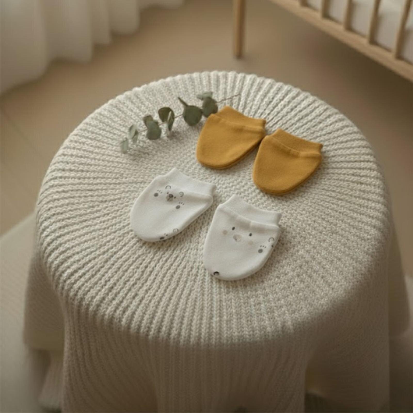 %100 Pamuklu 2'li Eldiven Seti - Hardal / Ayıcık %100 Pamuklu 2'li Eldiven Seti - Hardal / Ayıcık