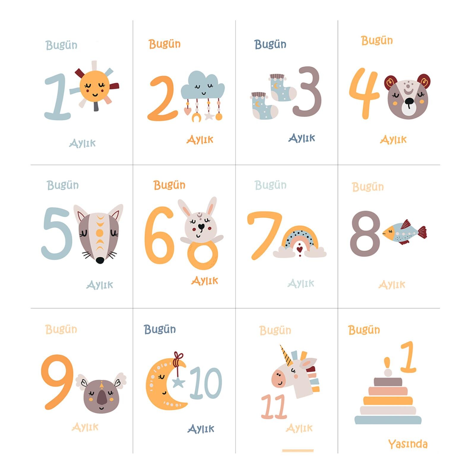 Bebek Hediyelik Yenidoğan Bornoz %100 Pamuk Ve Aylık Konsept Anı Kart 12'li, Kız Baby Shower Hediye Bebek Hediyelik Yenidoğan Bornoz %100 Pamuk Ve Aylık Konsept Anı Kart 12'li, Kız Baby Shower Hediye