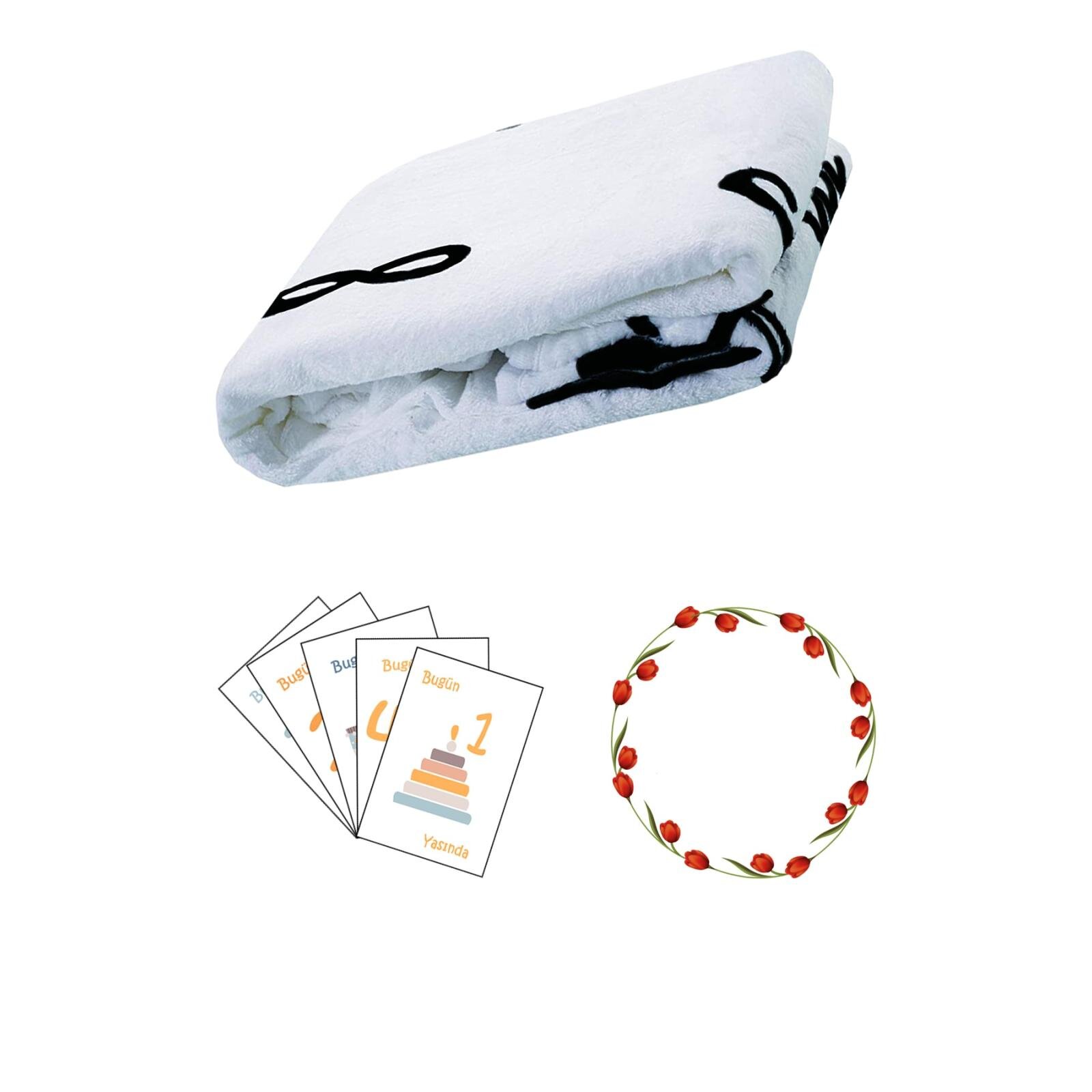 Aylık Anı Battaniyesi Bebek Hediyesi - Hediyelik Kız Bebek Yeni Doğan Doğum Hediye Seti - Baby Shower Aylık Anı Battaniyesi Bebek Hediyesi - Hediyelik Kız Bebek Yeni Doğan Doğum Hediye Seti - Baby Shower