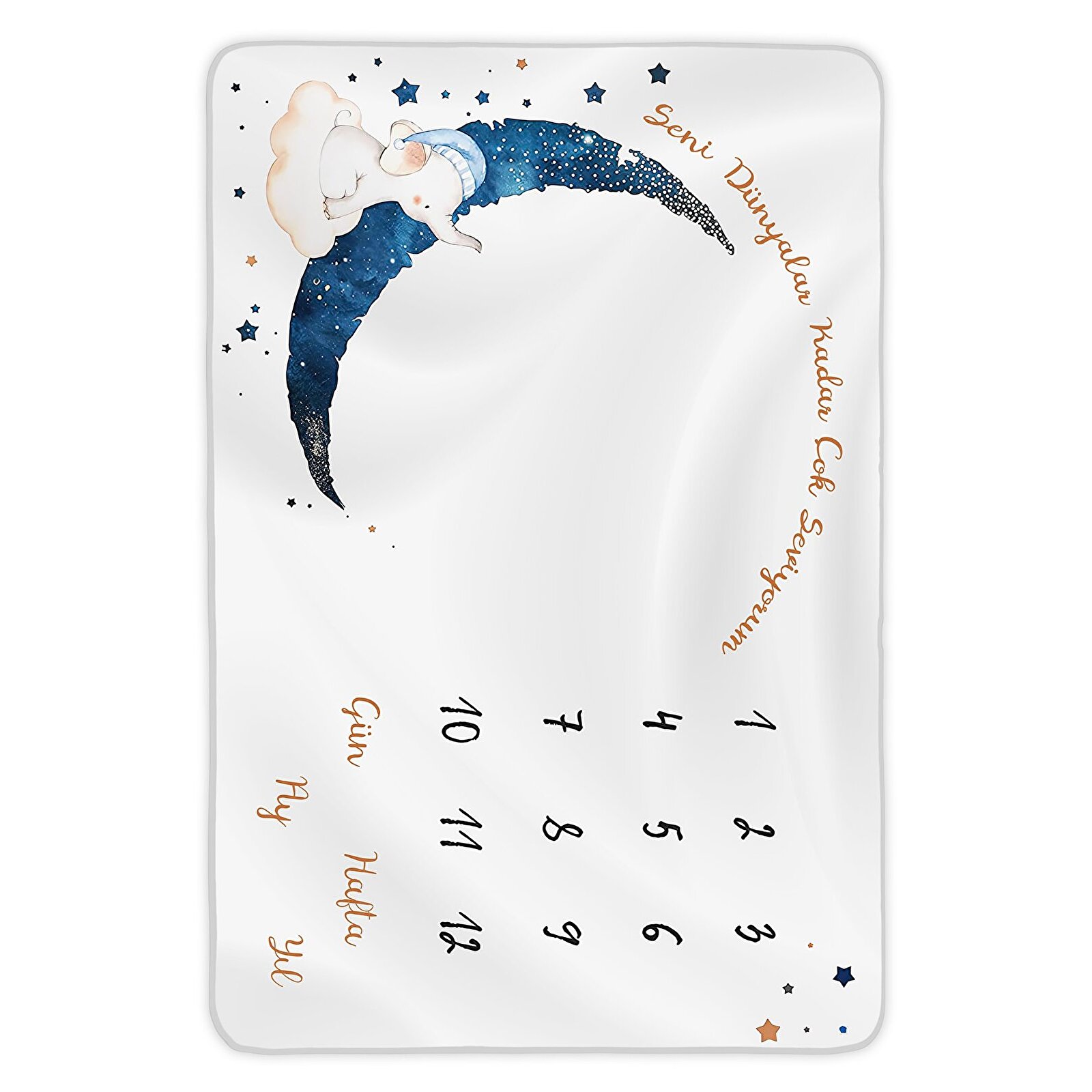 Erkek Bebek Hastane Çıkışı Yenidoğan Anı Battaniyesi Polar 150x100cm, Yeni Doğan Bebek Anı Kartları