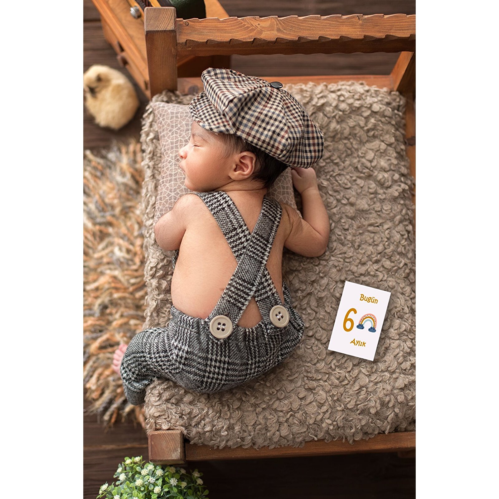 Erkek Bebek Hastane Çıkışı Yenidoğan Anı Battaniyesi Polar 150x100cm, Yeni Doğan Bebek Anı Kartları