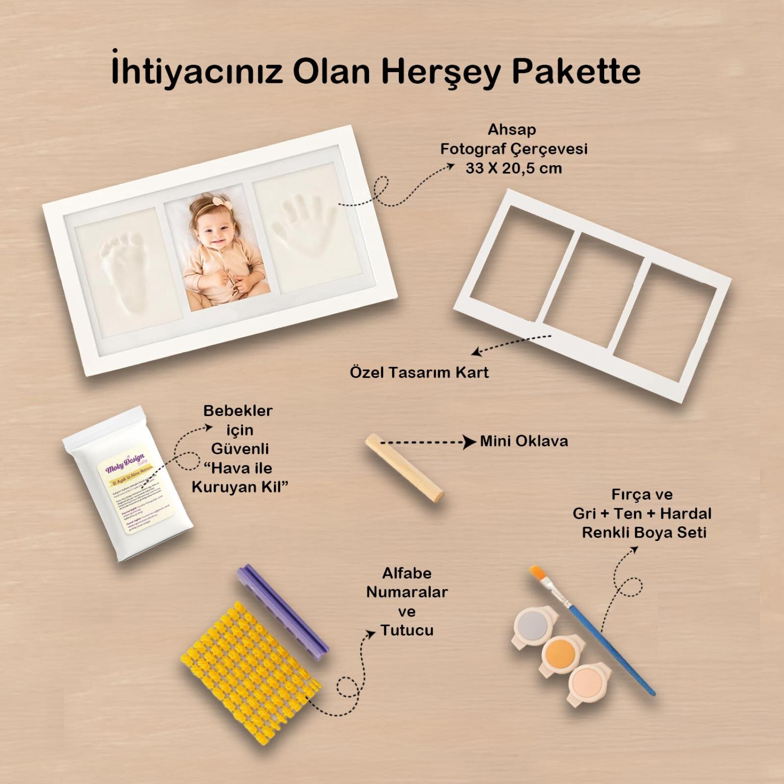 Bebek El Ayak İzi Seti – Kişiselleştirilebilir Kil Anı Çerçevesi | Yenidoğan Bebek Hediye ve Hatıra Bebek El Ayak İzi Seti – Kişiselleştirilebilir Kil Anı Çerçevesi | Yenidoğan Bebek Hediye ve Hatıra