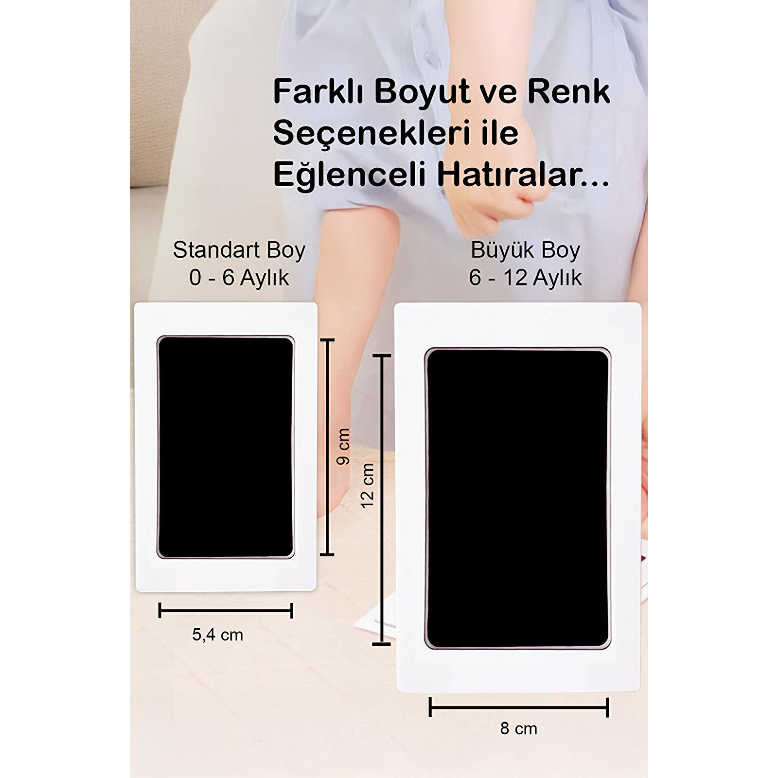 Temassız Mürekkep Baskı Kiti - Bebek El/Ayak İzi Seti