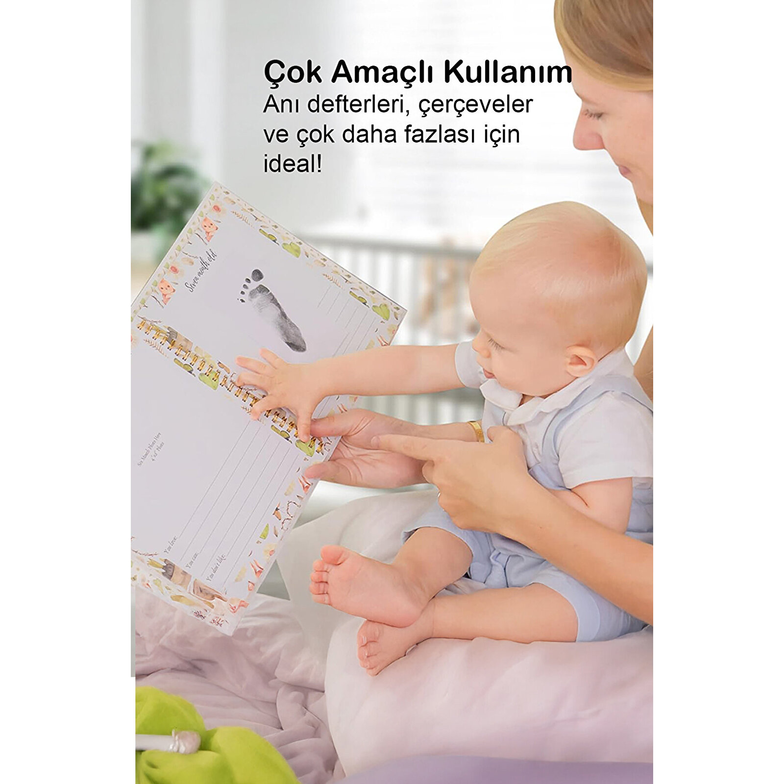 Temassız Mürekkep Baskı Kiti - Bebek El/Ayak İzi Seti