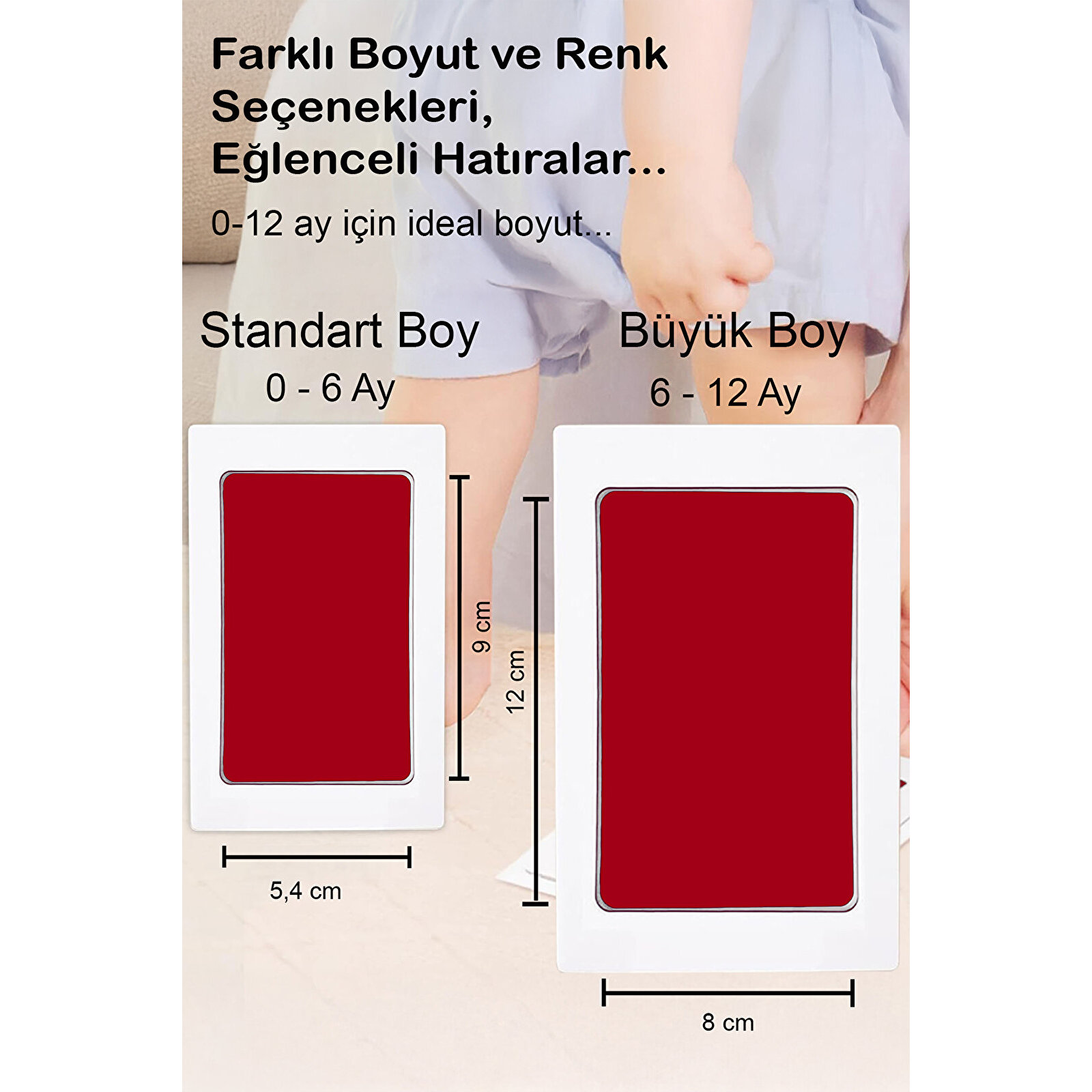 Temassız Mürekkep Baskı Kiti - Bebek El/Ayak İzi Seti