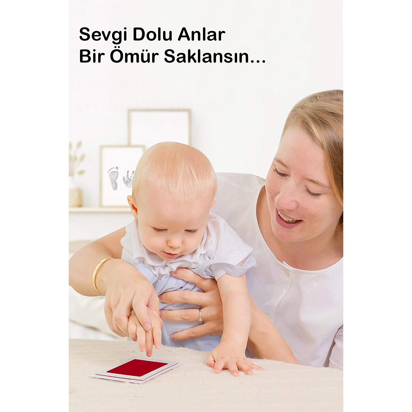Temassız Mürekkep Baskı Kiti - Bebek El/Ayak İzi Seti