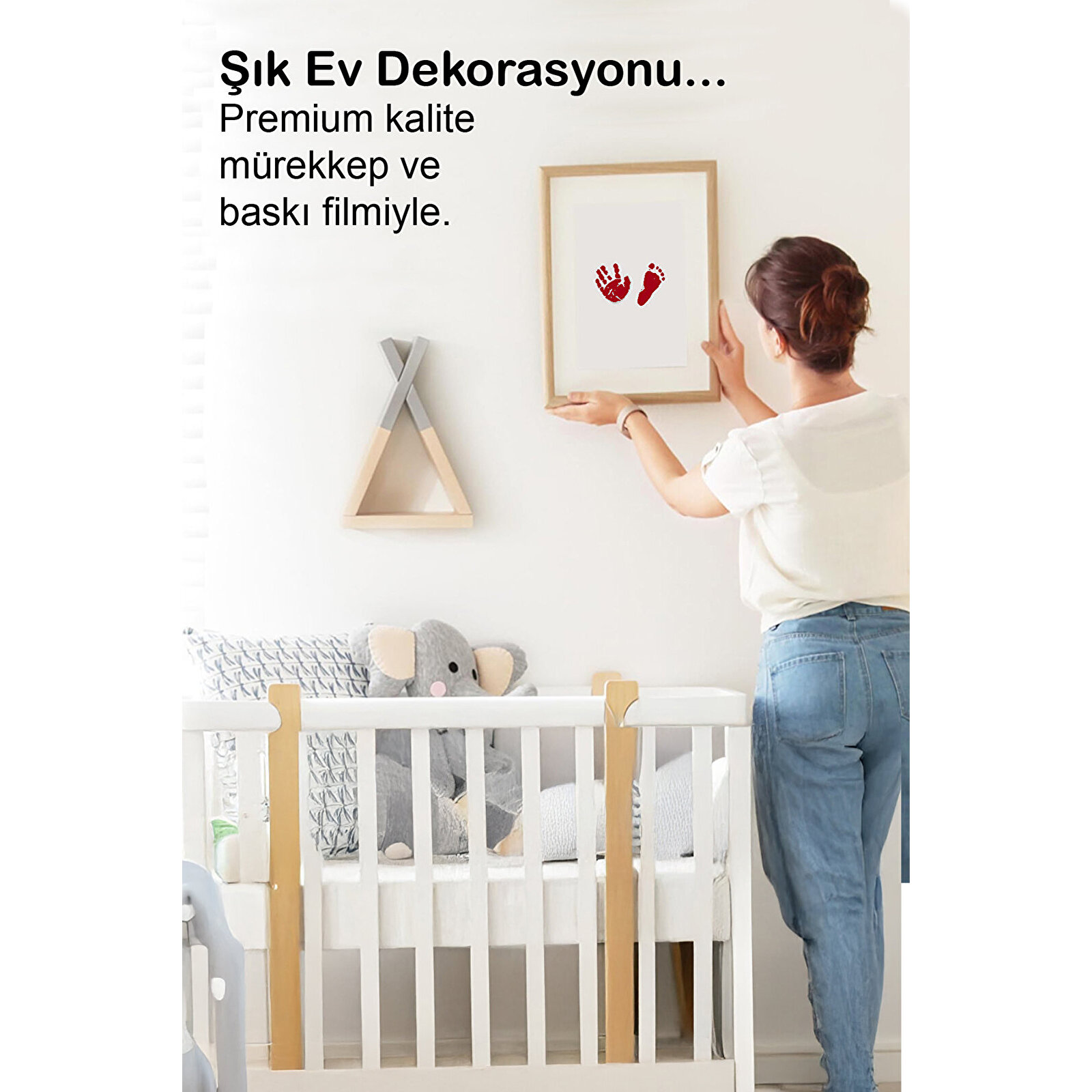 Temassız Mürekkep Baskı Kiti - Bebek El/Ayak İzi Seti