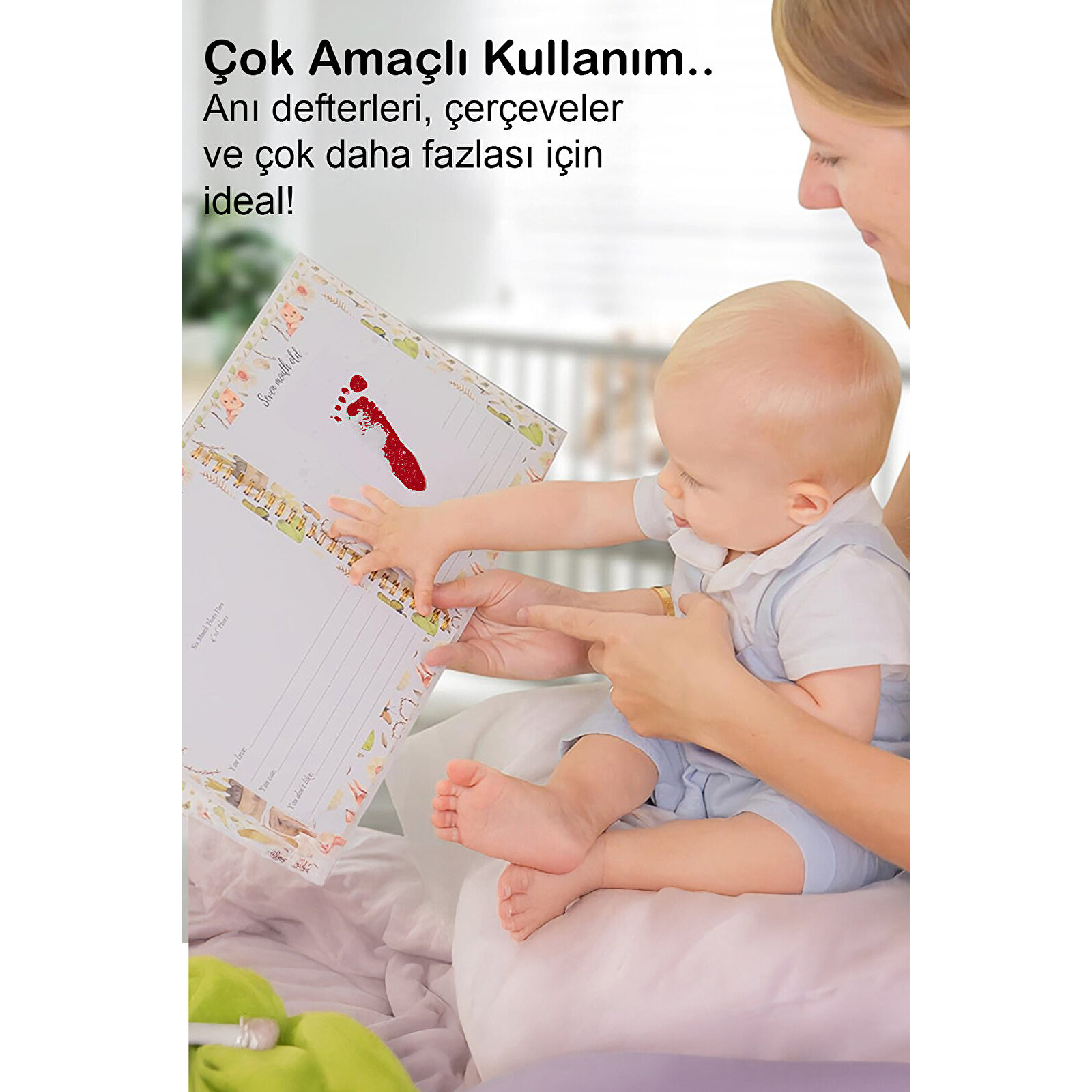 Temassız Mürekkep Baskı Kiti - Bebek El/Ayak İzi Seti