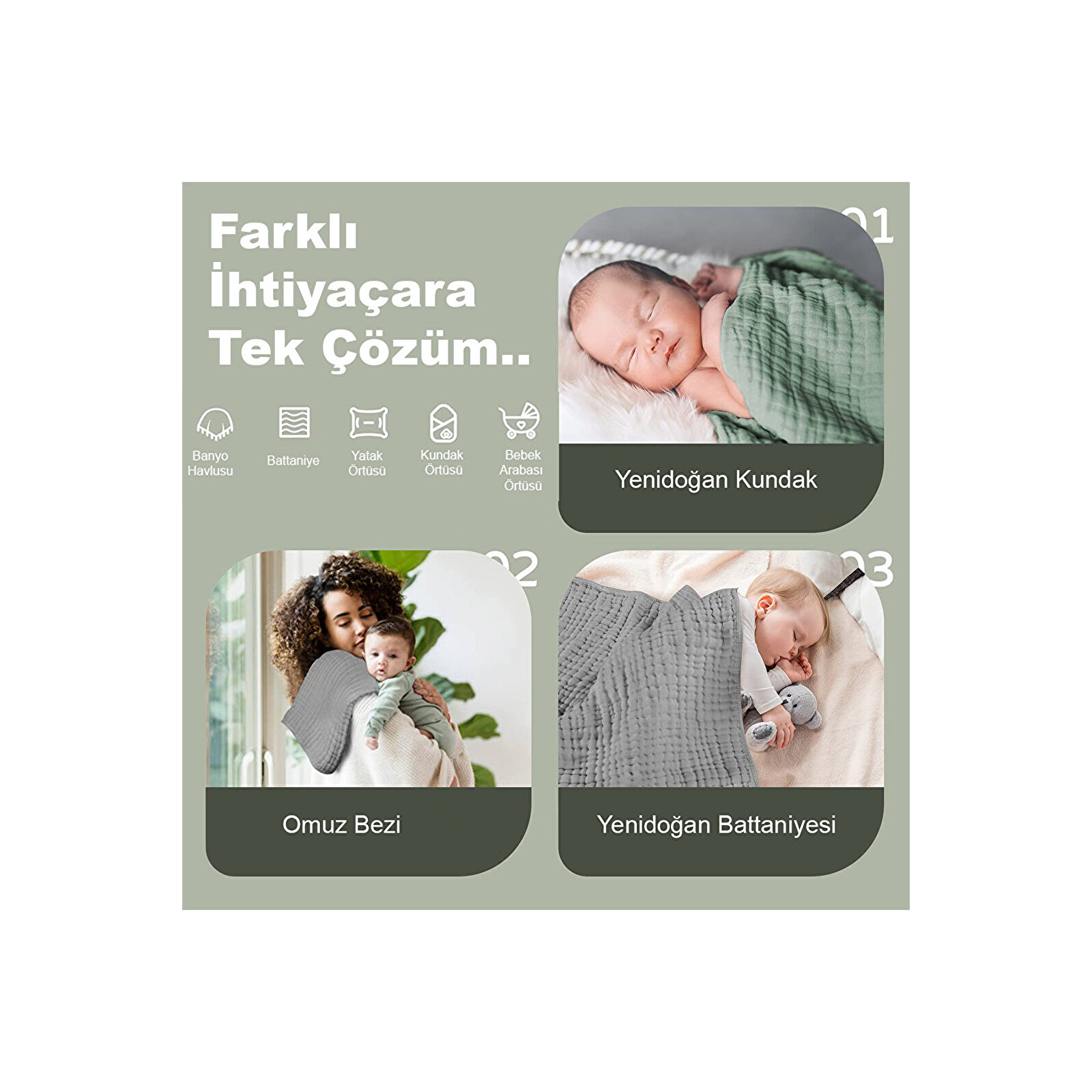 Yenidoğan Bebek Müslin Banyo Havlusu Kapüşonlu, 4 Katlı, Kalın, Yumuşak ve Emici %100 Pamuk, 70X70cm Yenidoğan Bebek Müslin Banyo Havlusu Kapüşonlu, 4 Katlı, Kalın, Yumuşak ve Emici %100 Pamuk, 70X70cm
