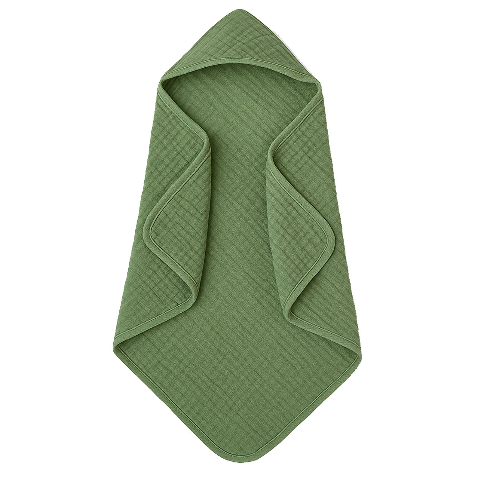 Yenidoğan Bebek Müslin Banyo Havlusu Kapüşonlu, 4 Katlı, Kalın, Yumuşak ve Emici %100 Pamuk, 70X70cm