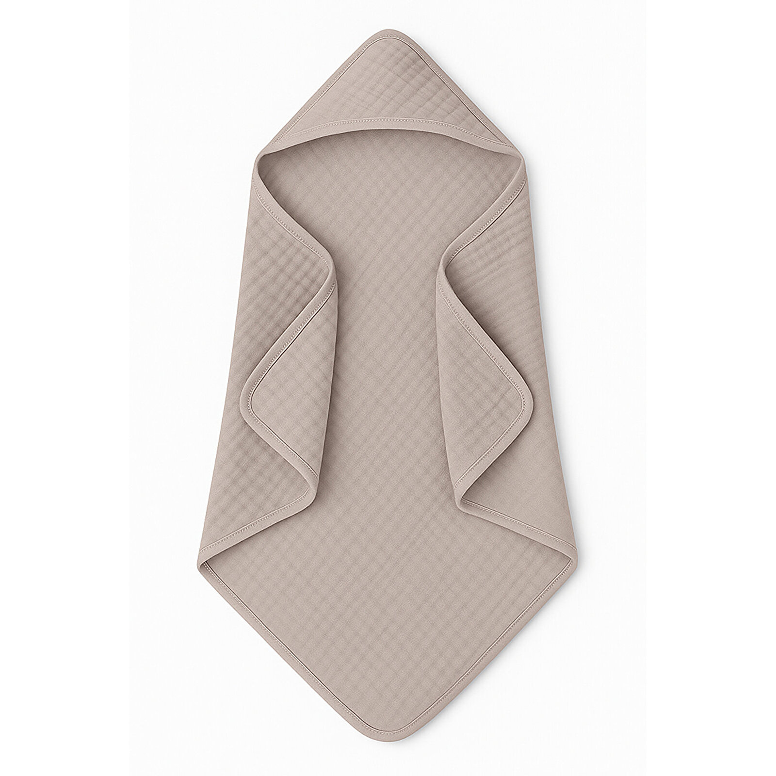 Yenidoğan Bebek Müslin Banyo Havlusu Kapüşonlu, 4 Katlı, Kalın, Yumuşak ve Emici %100 Pamuk, 70X70cm