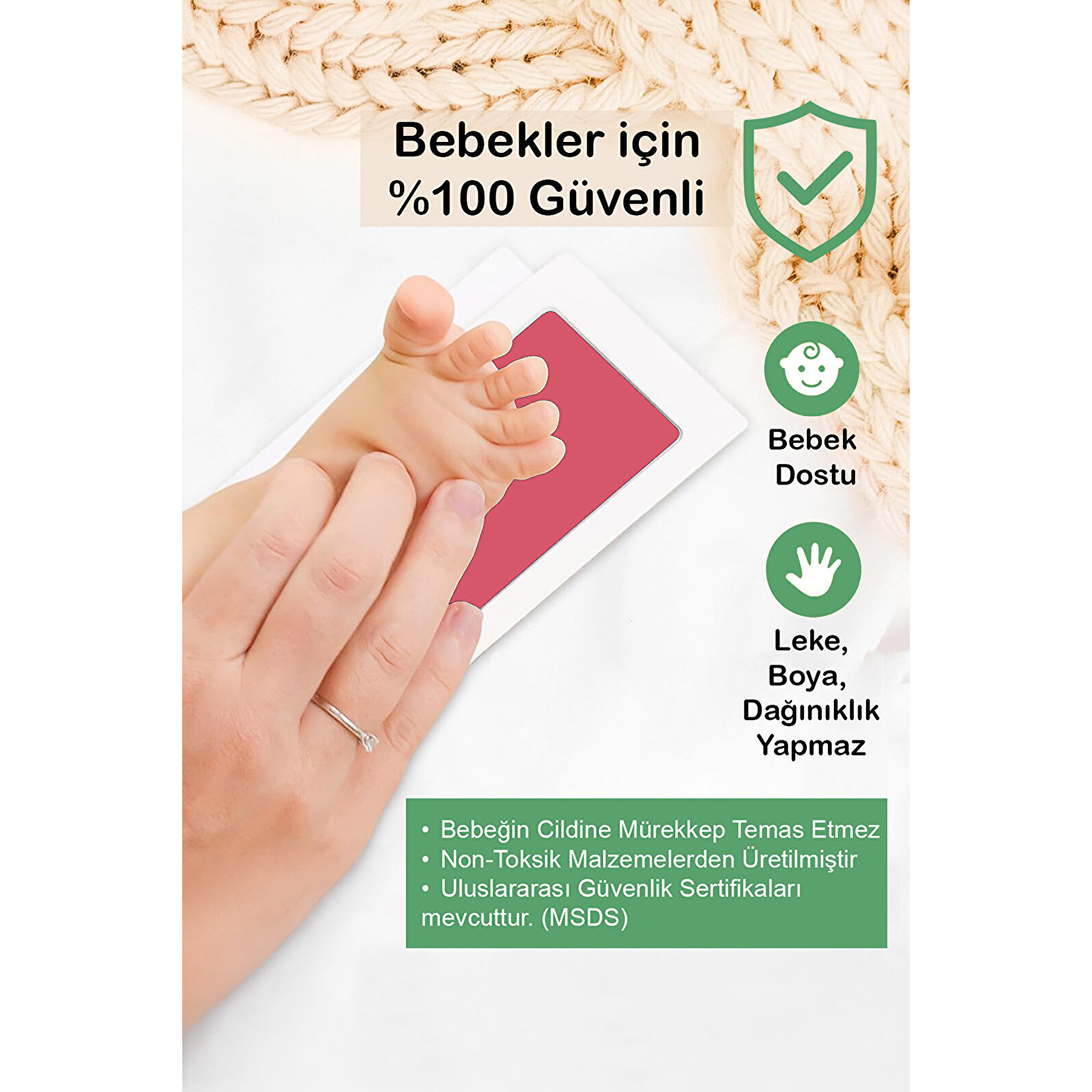 Temassız Bebek El-Ayak İzi Baskı Kiti