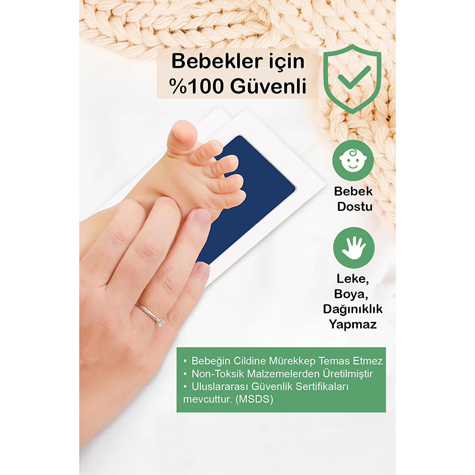 Temassız Bebek El-Ayak İzi Baskı Kiti