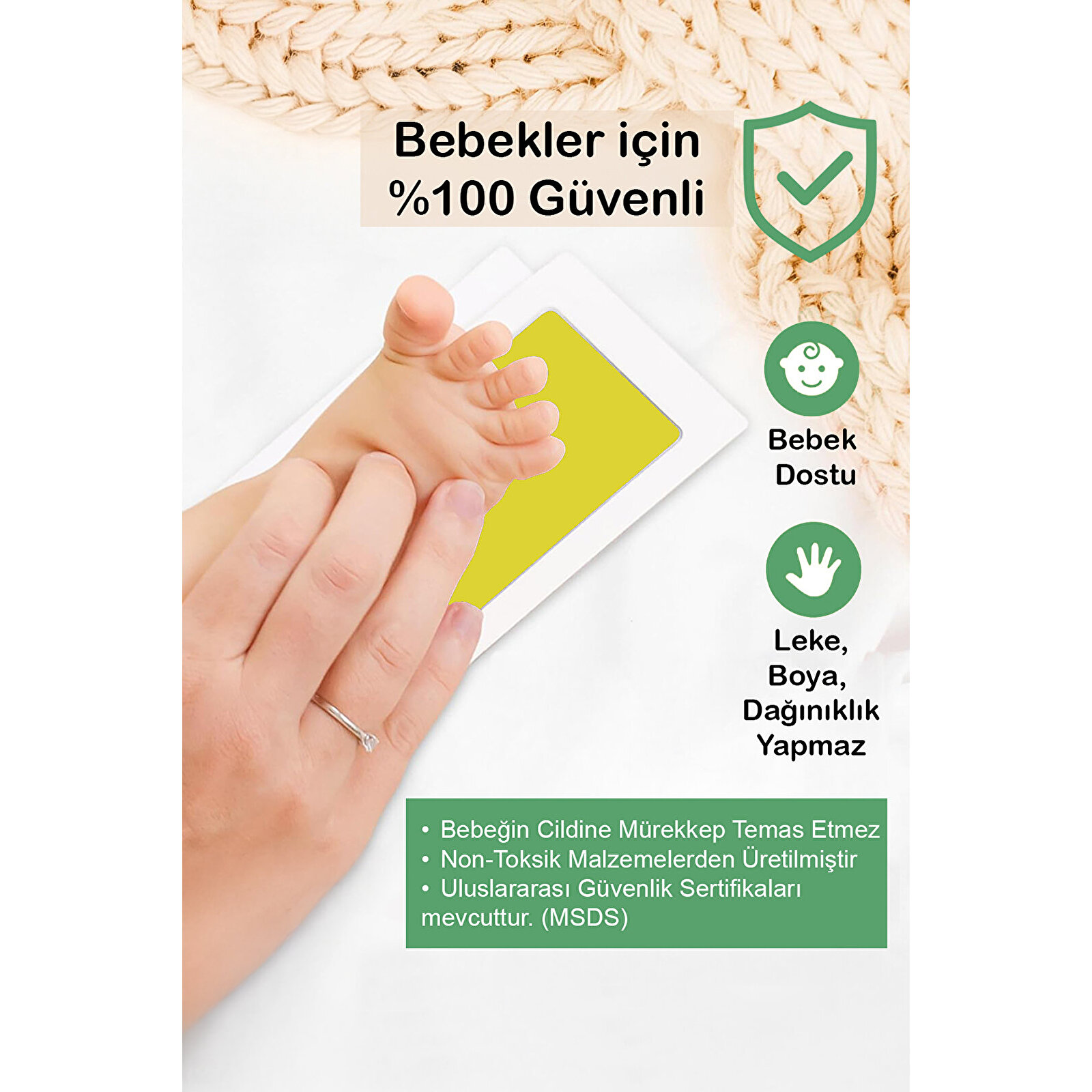 Temassız Bebek El-Ayak İzi Baskı Kiti