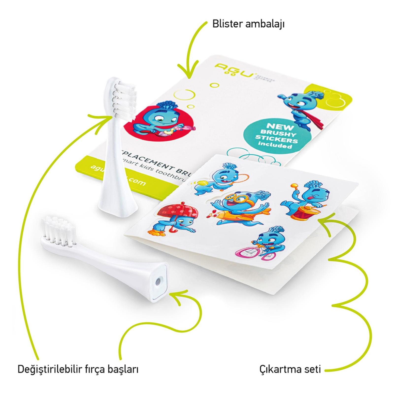 STK6 Akıllı Diş Fırçası İçin Yedek Başlık BSTK6 Uyumlu Yedek Fırça