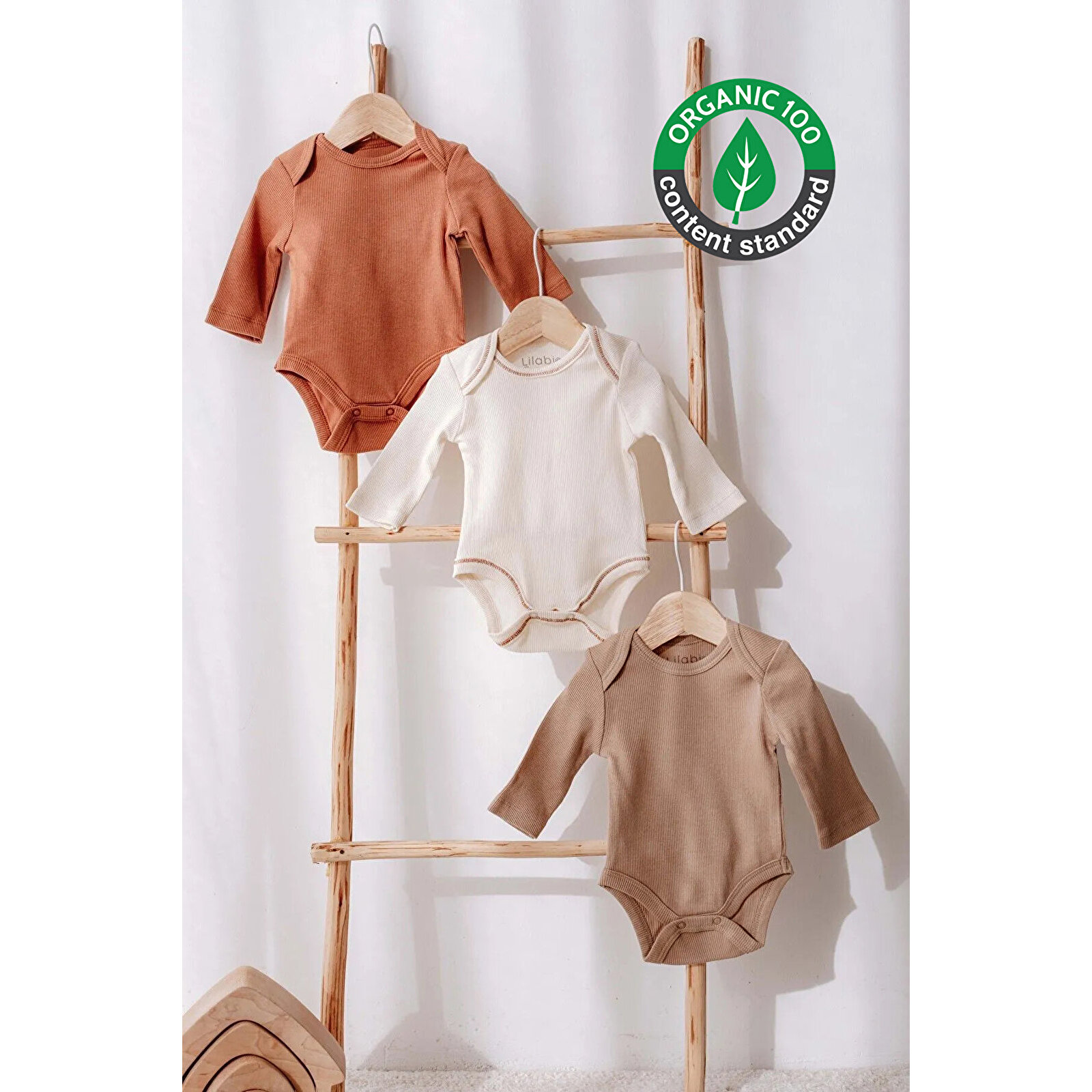 3 Parça Unisex Bebek Uzun Kollu Pamuk Bodysuit Takımı Yenidoğan Ve Çocuk Hediye Seti