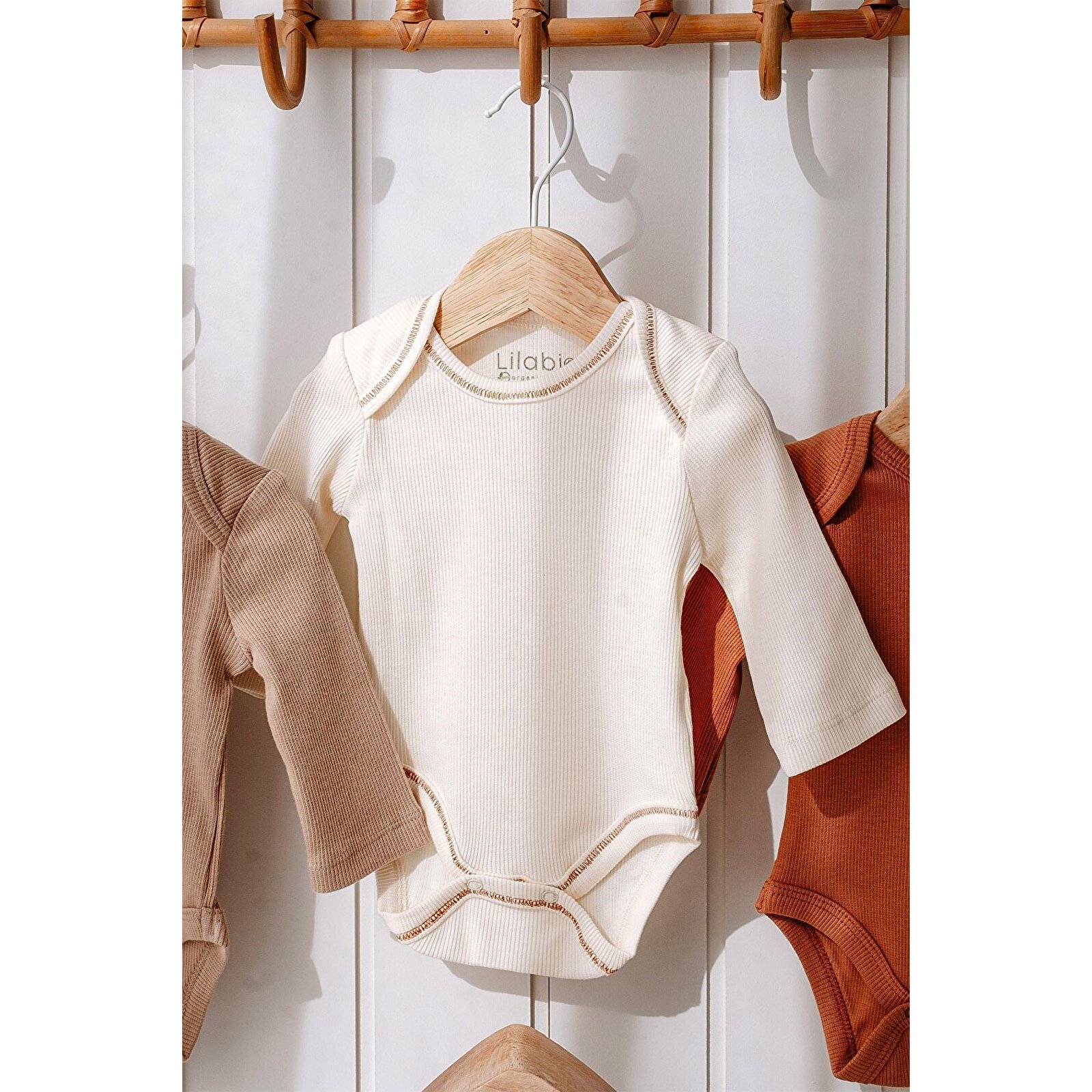 3 Parça Unisex Bebek Uzun Kollu Pamuk Bodysuit Takımı Yenidoğan Ve Çocuk Hediye Seti