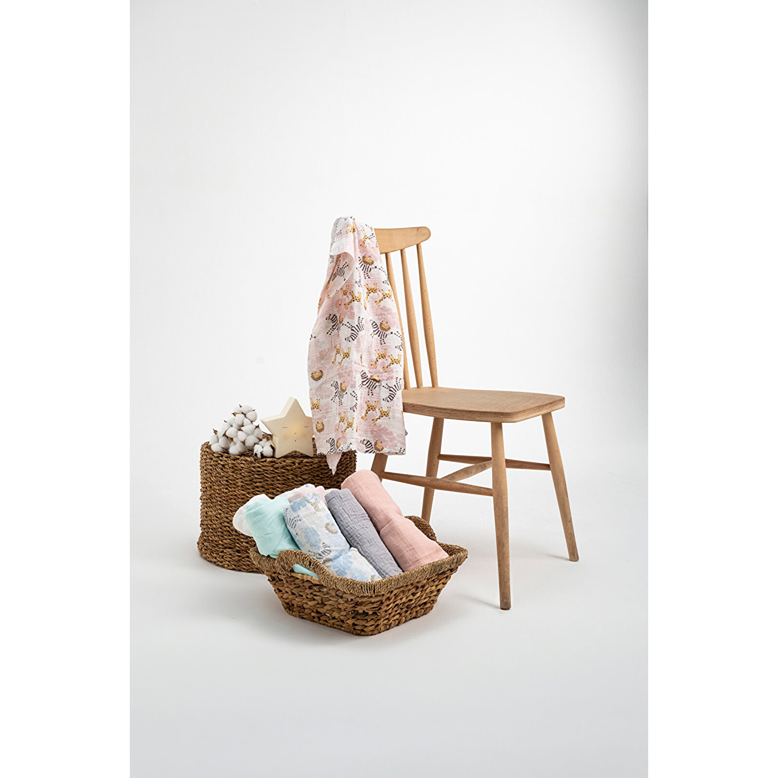 2'li Müslin Battaniye - Pembe 110x110 Cm 2'li Müslin Battaniye - Pembe 110x110 Cm