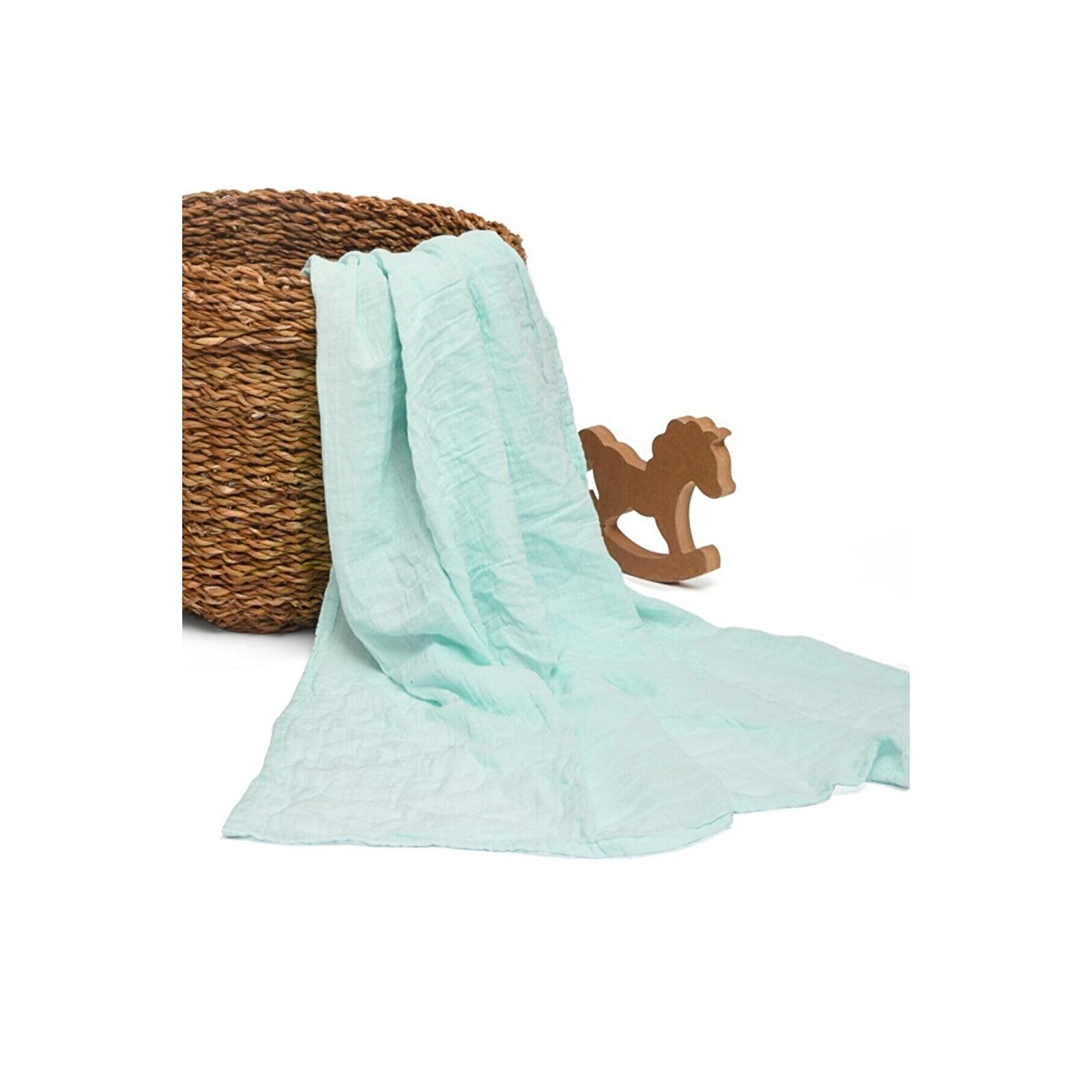 Müslin Battaniye 100 Cm X 110 Cm Mavi