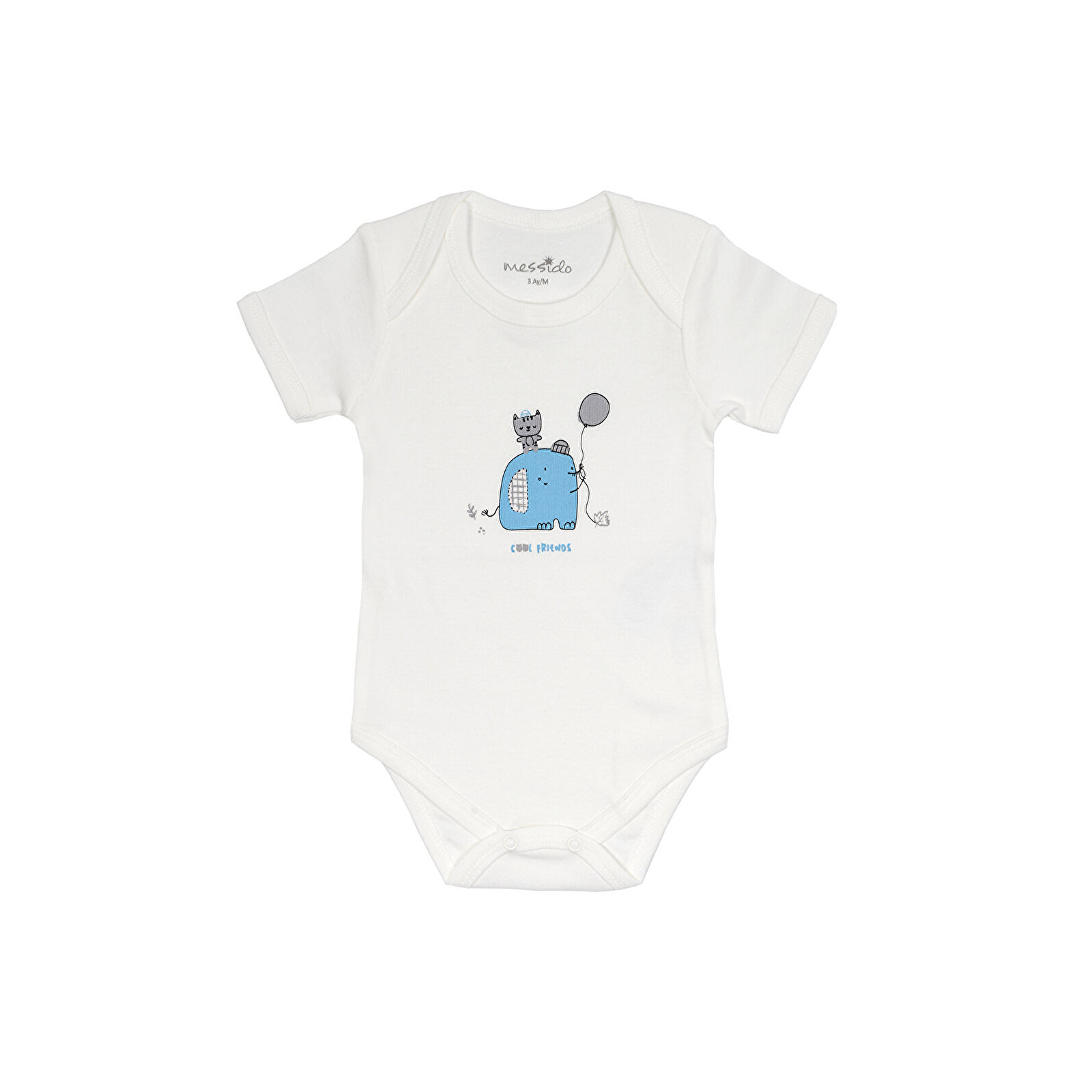 % 100 Pamuk 3'lü Bebek Body - Erkek