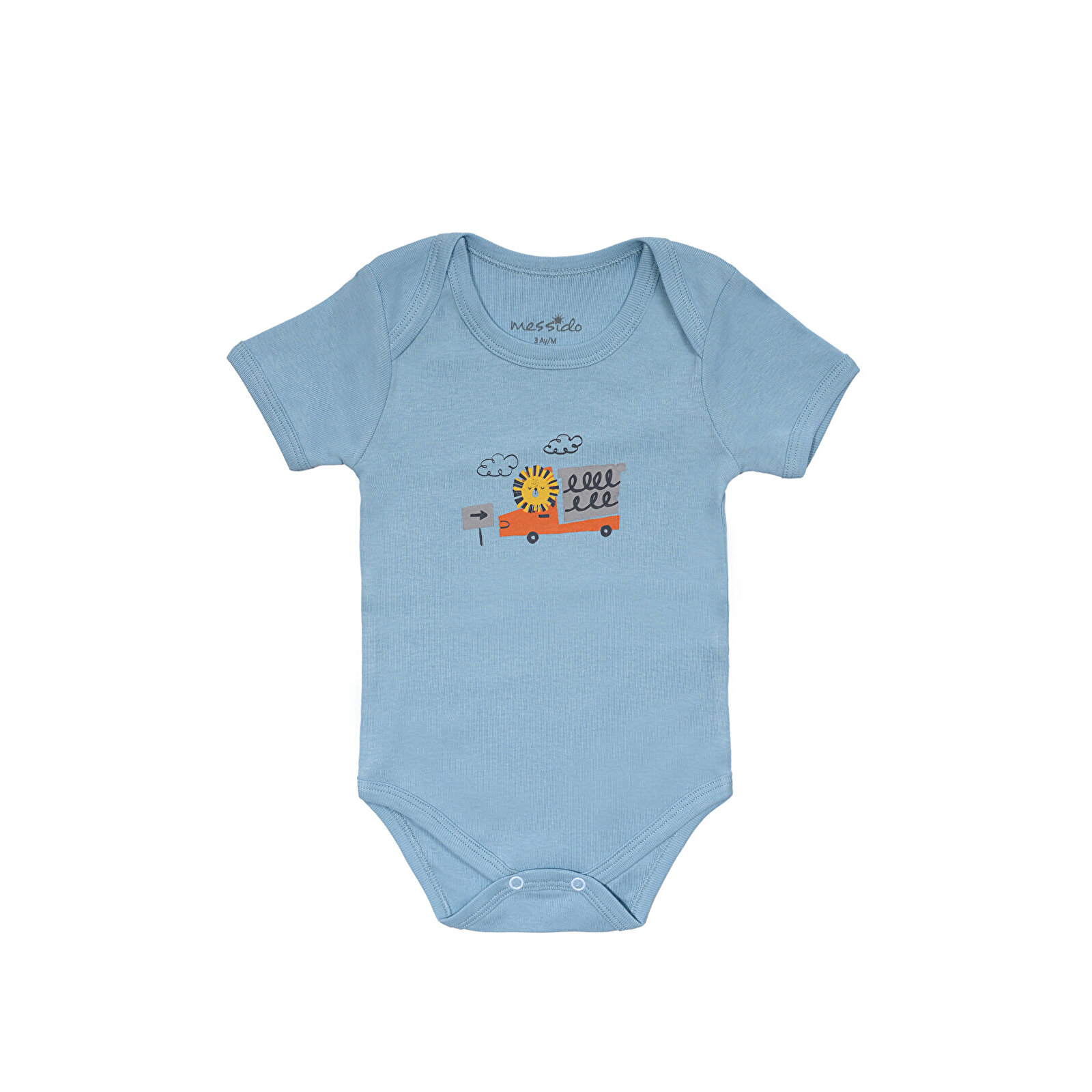 % 100 Pamuk 3'lü Bebek Body - Erkek