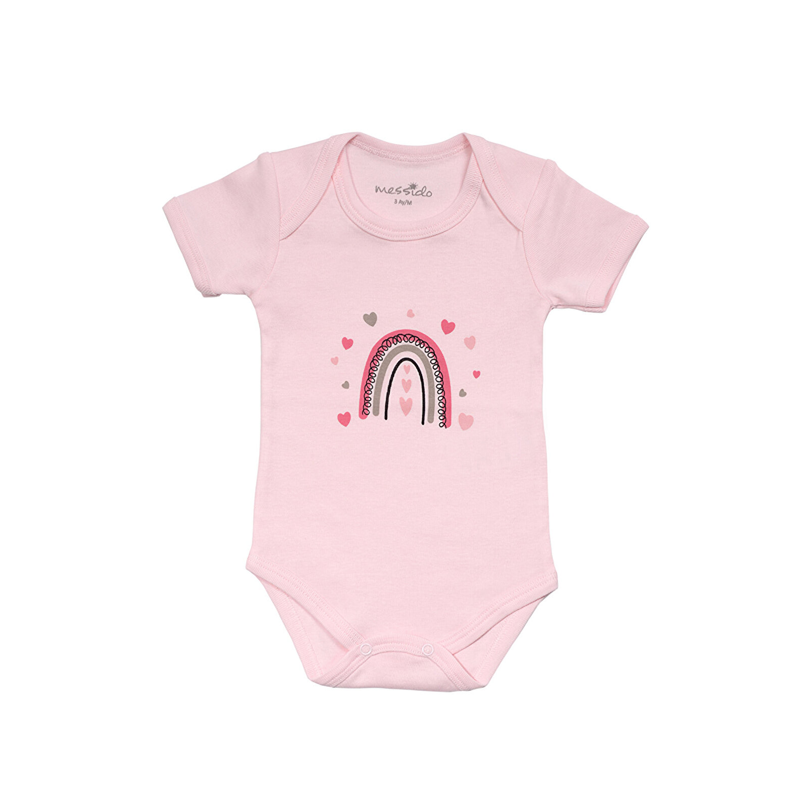 % 100 Pamuk 3'lü Bebek Body - Kız