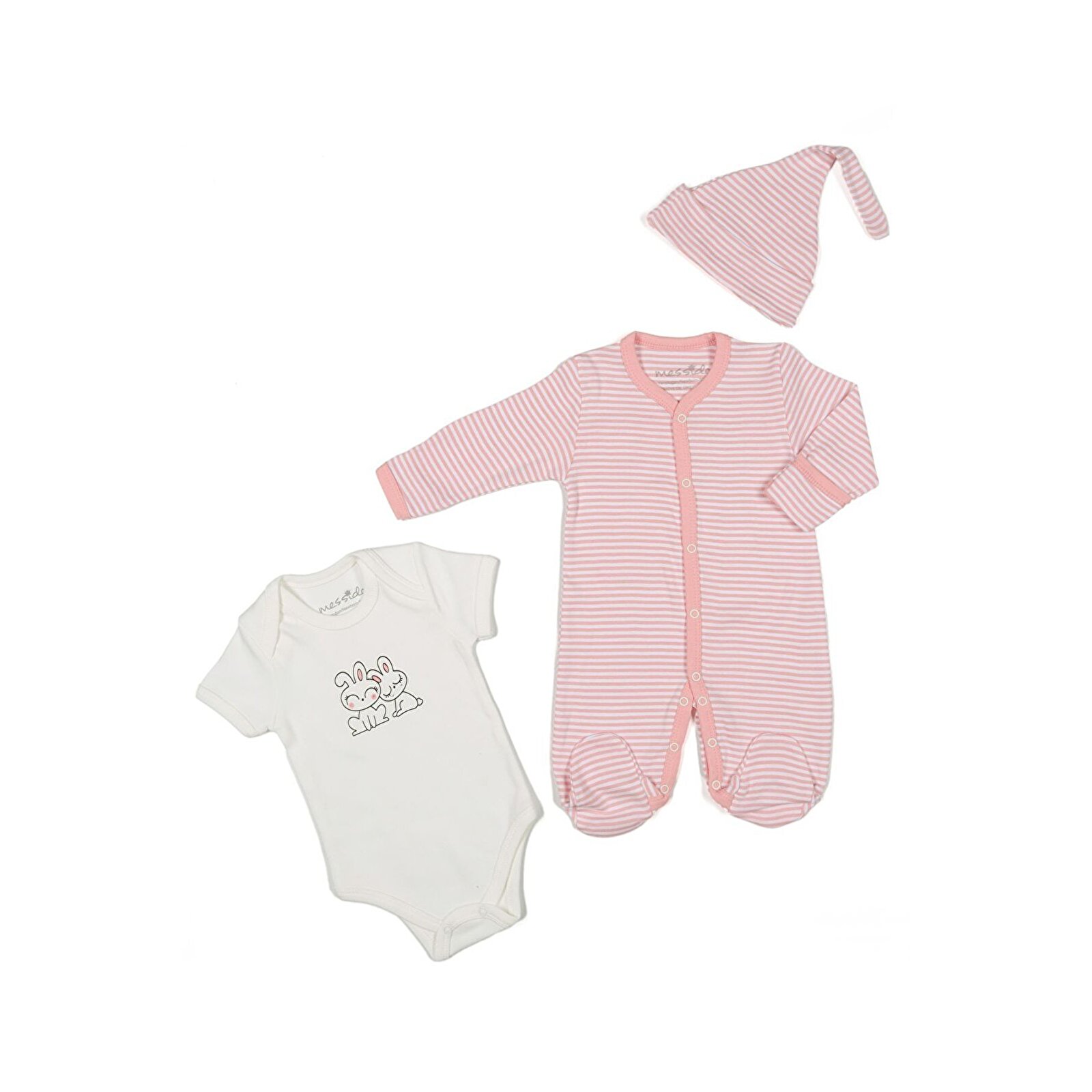 %100 Pamuk Yenidoğan 3'lü Set