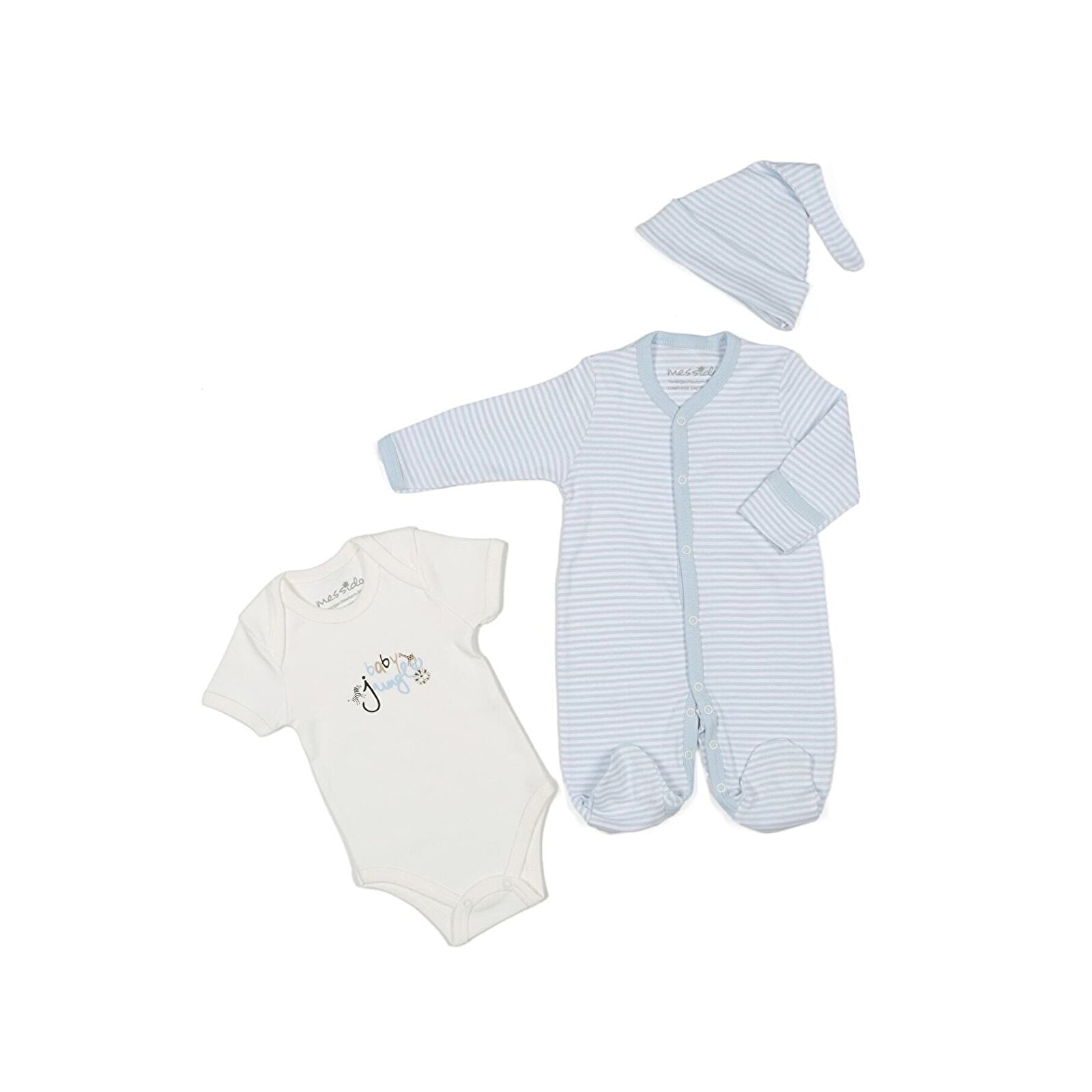 %100 Pamuk Yenidoğan 3'lü Set %100 Pamuk Yenidoğan 3'lü Set