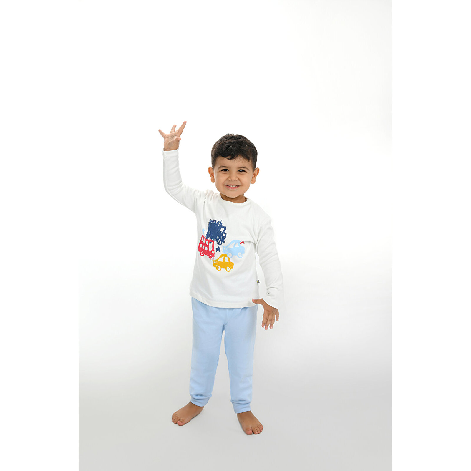 Çocuk Pijama 1-5 Yaş Araba Desen